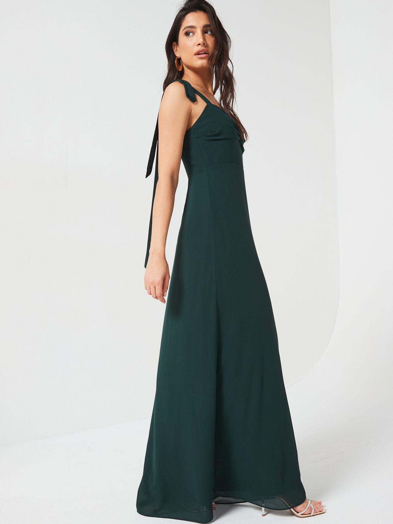 six-stories-bow-tie-shoulder-chiffon-bridesmaid-dress-emerald-greenback