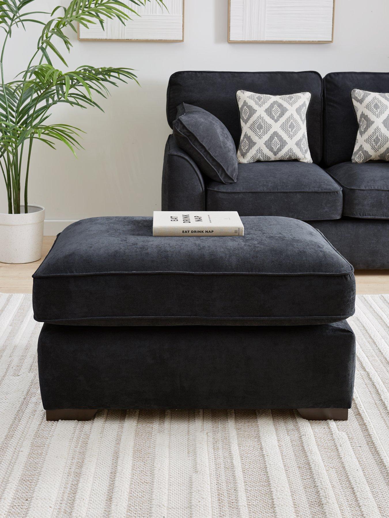 Very Home Cesena Fabric Large Footstool - Made to Order in the UK