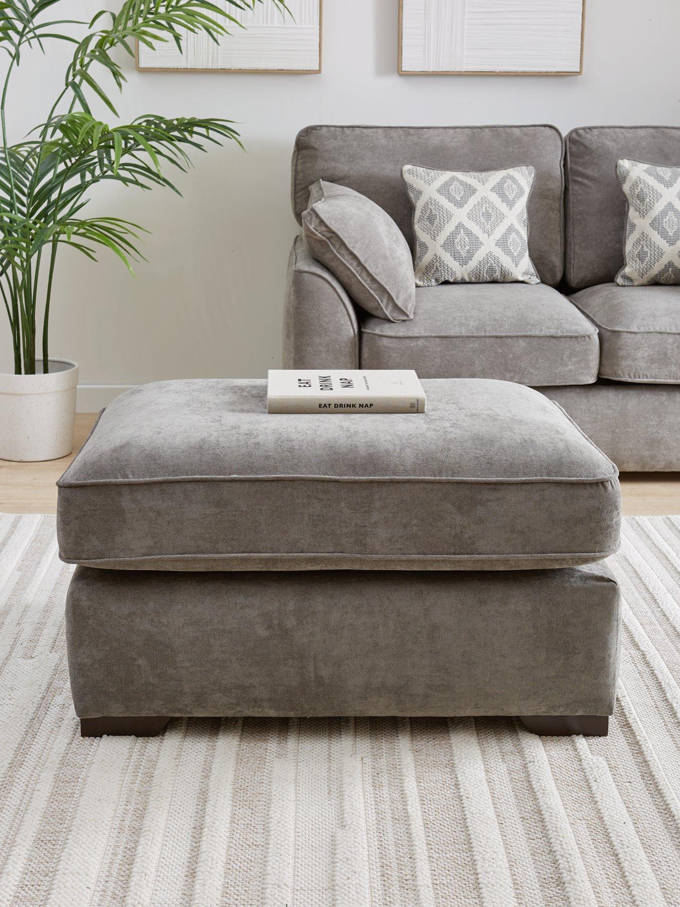 Very Home Cesena Fabric Large Footstool - Made to Order in the UK