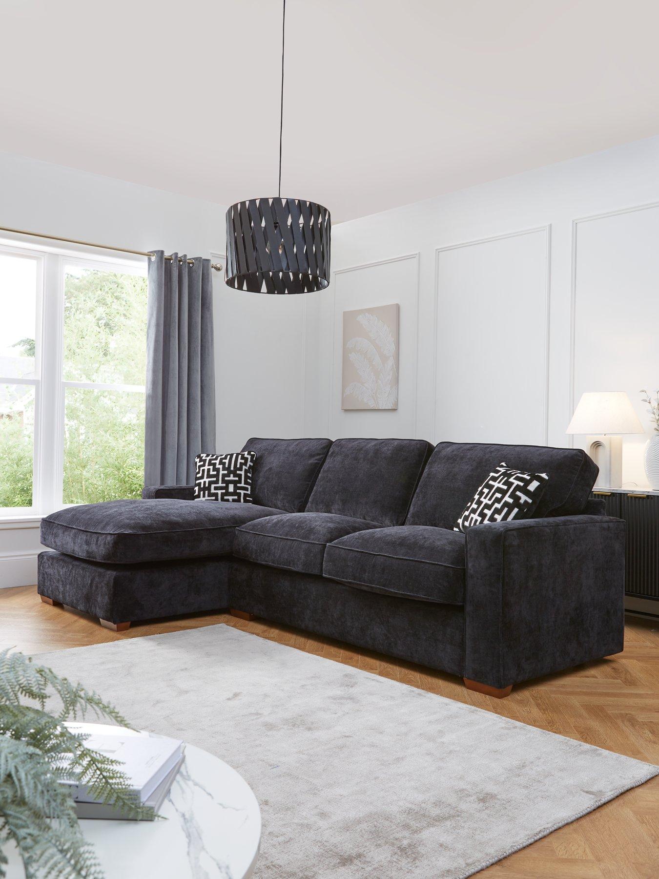 The Very Collection Monaco Left Hand 3 Seater Fabric Chaise Sofa - Made to Order in the UK
