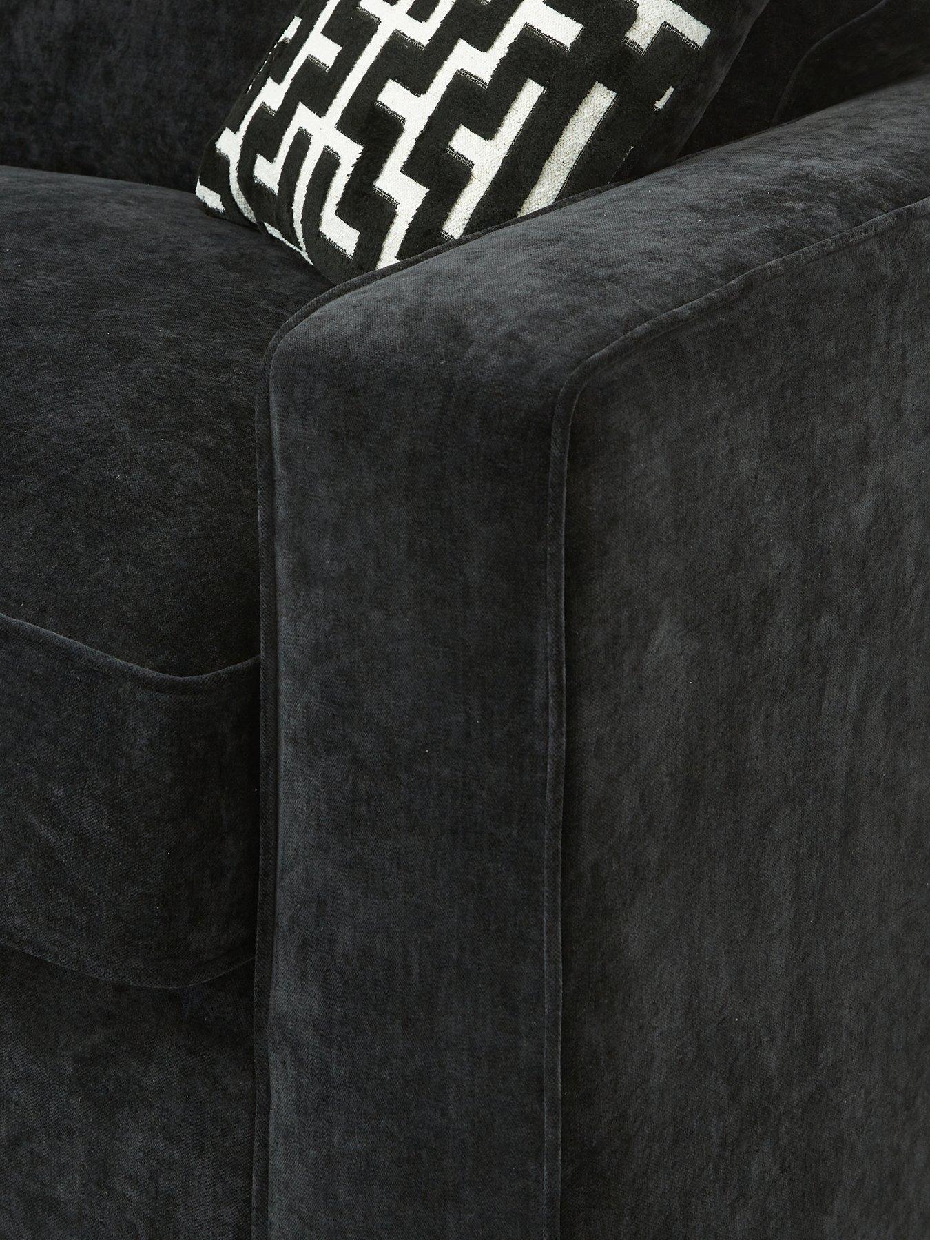 very-home-monaco-lh-3-seater-fabric-chaisedetail