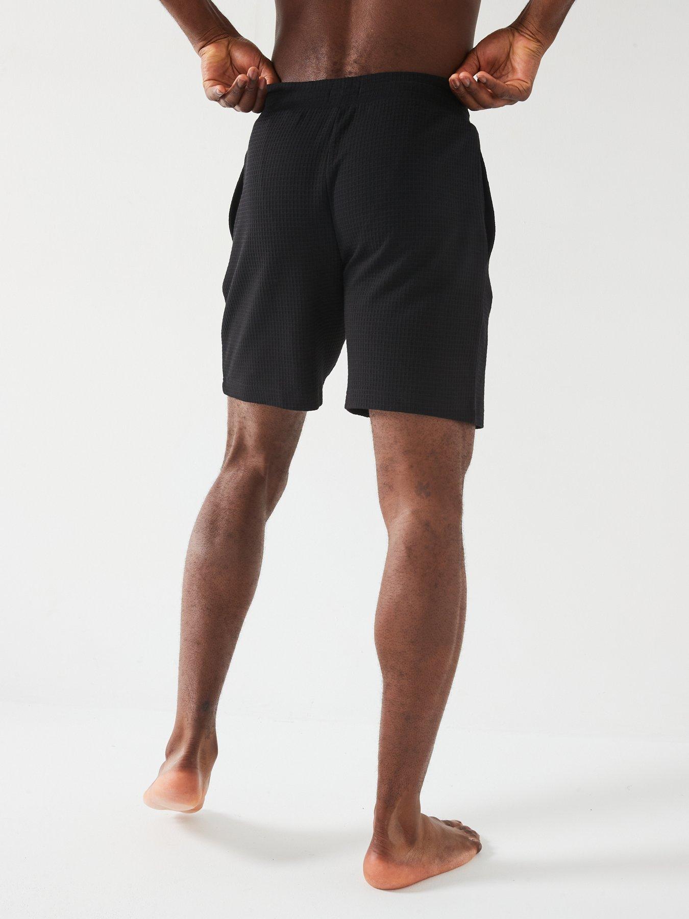 hugo-hugo-austin-waffle-loungewear-shorts-blackstillFront