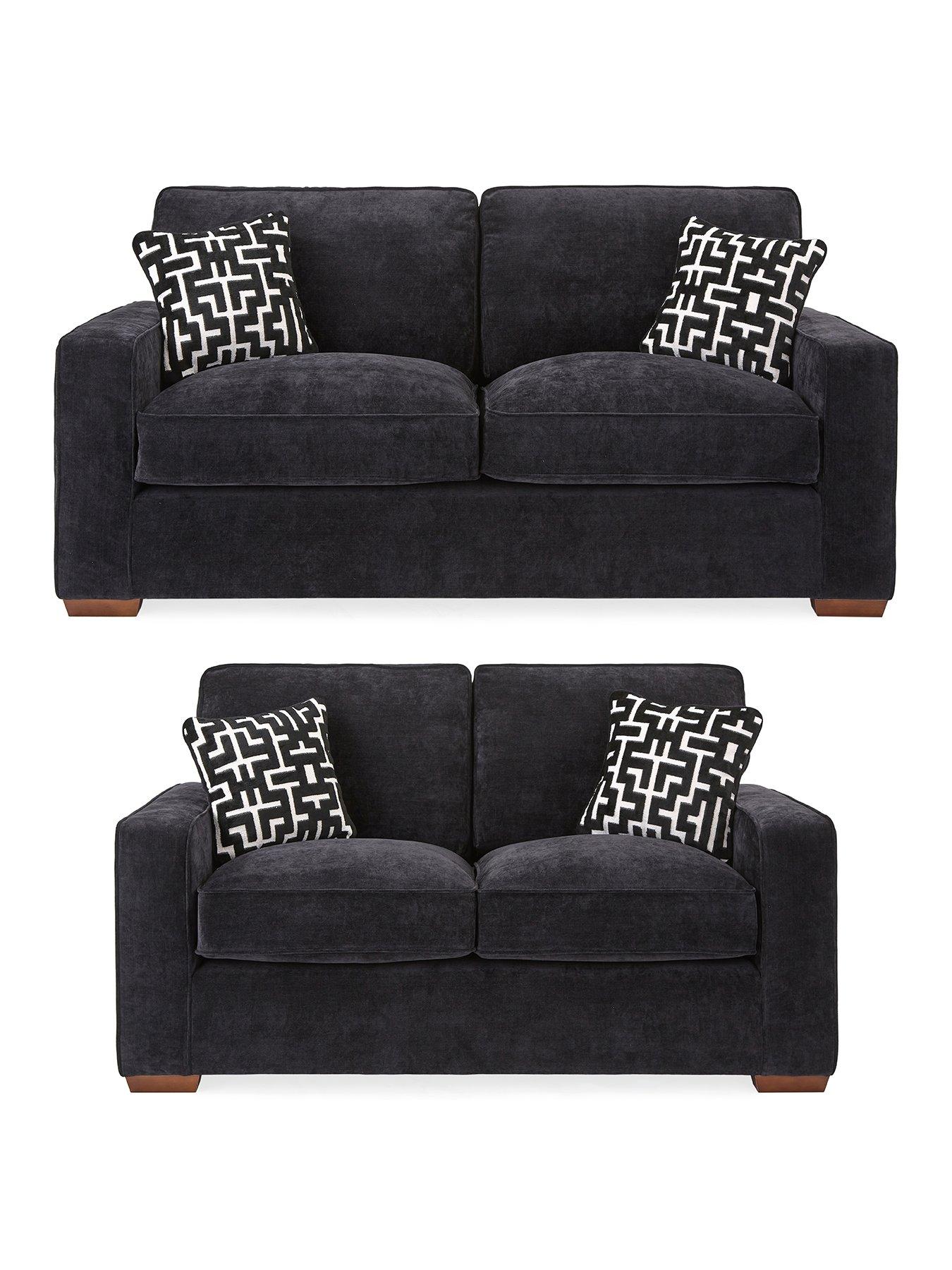 Image 2 of 6 of The Very Collection Monaco 3 + 2 Seater Fabric Sofa Set (Buy &amp; SAVE!)&nbsp;- Made to Order in the UK