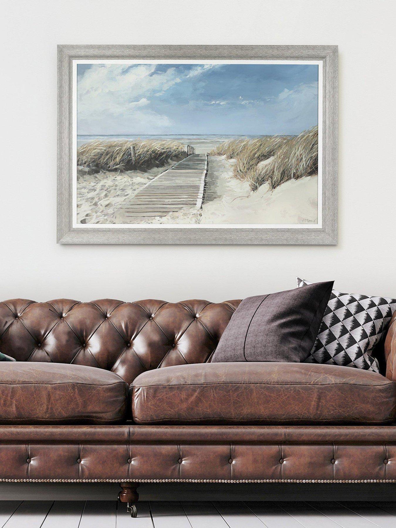 undefined View To Sea Framed Canvas Wall Art