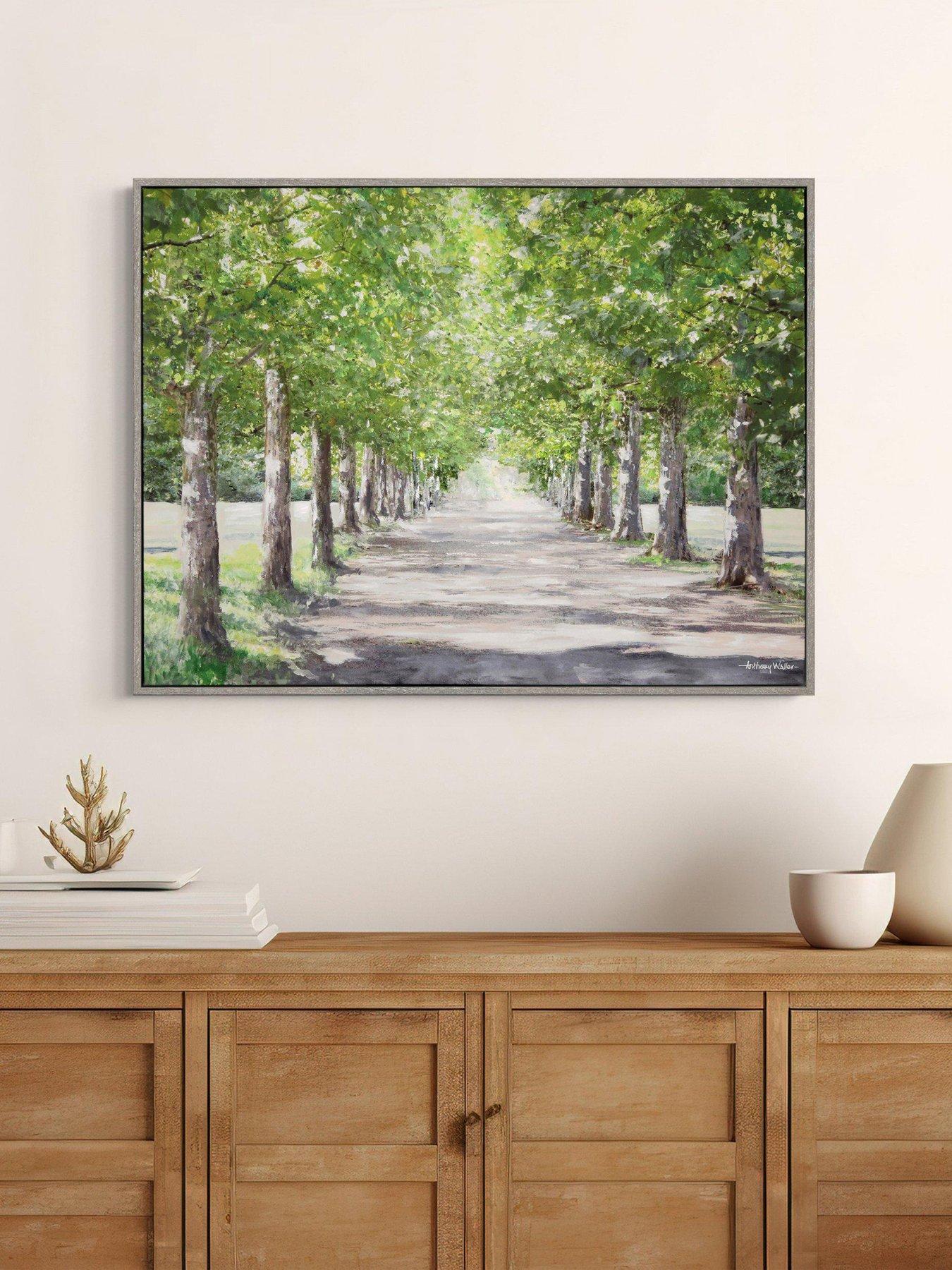 Image 1 of 3 of Gallery Direct Avenue of Trees Framed Canvas Wall Art