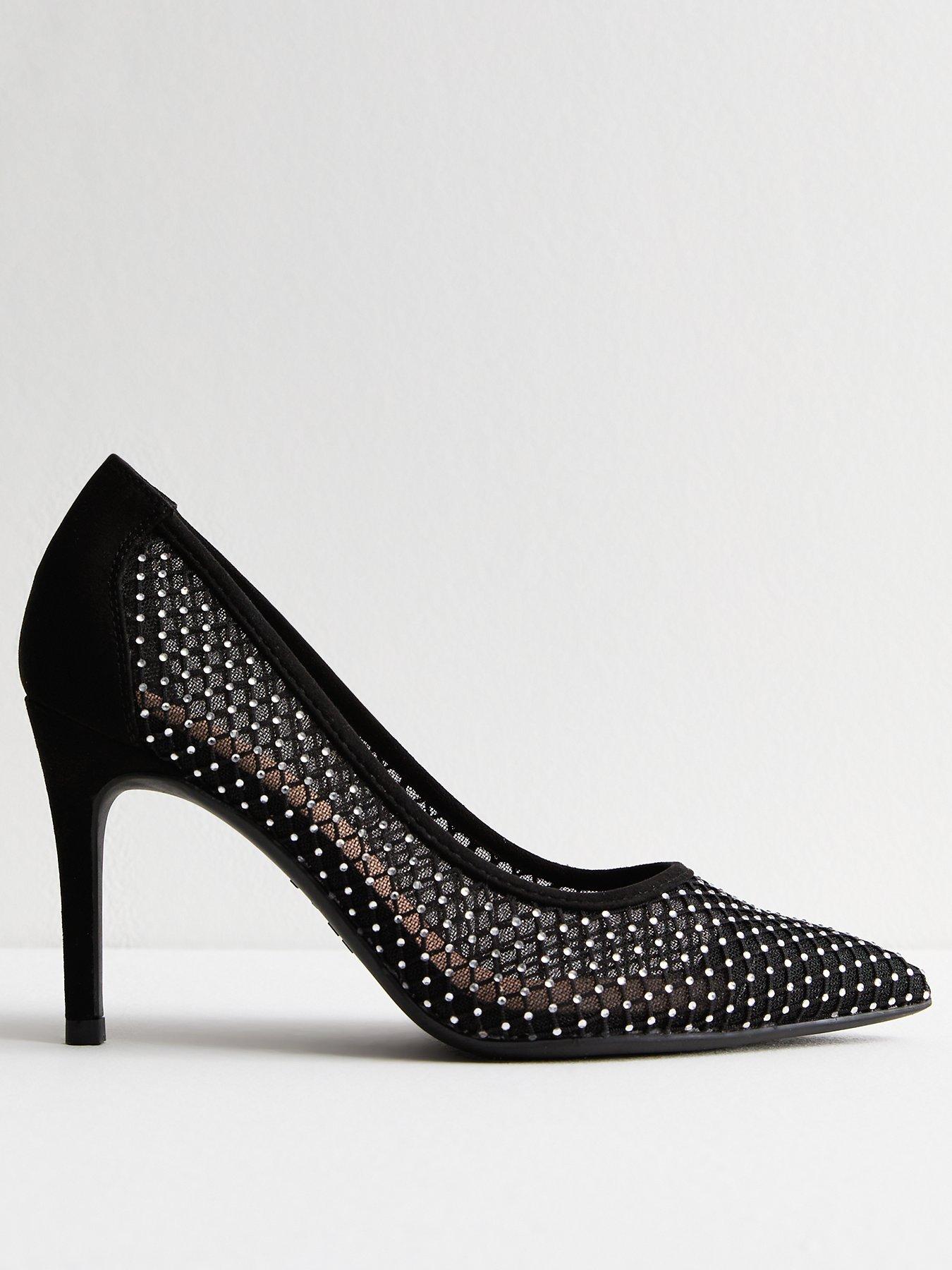 new-look-wide-fit-mesh-embellished-court-shoes-black