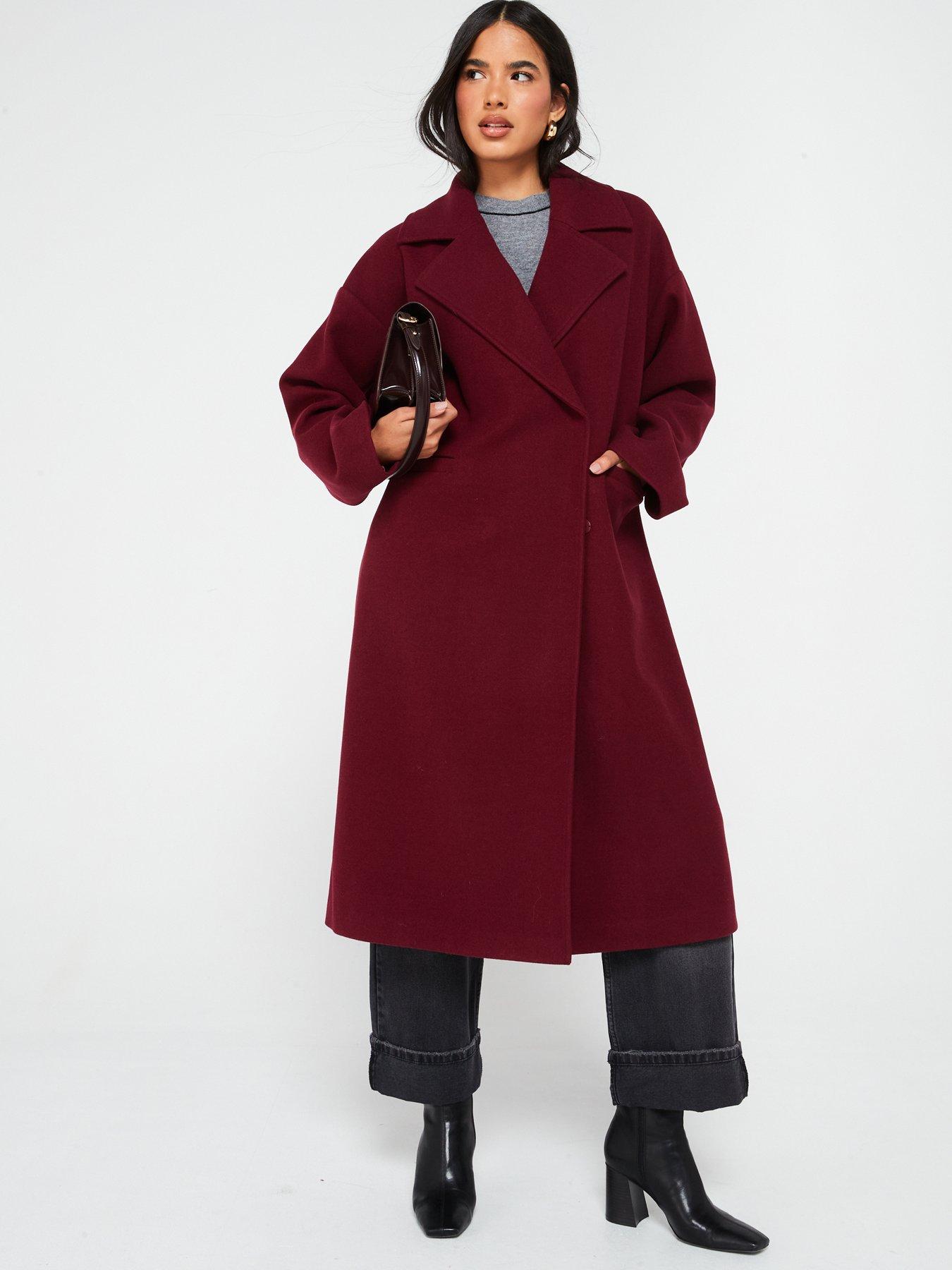 vero-moda-longline-coat-maroon-red