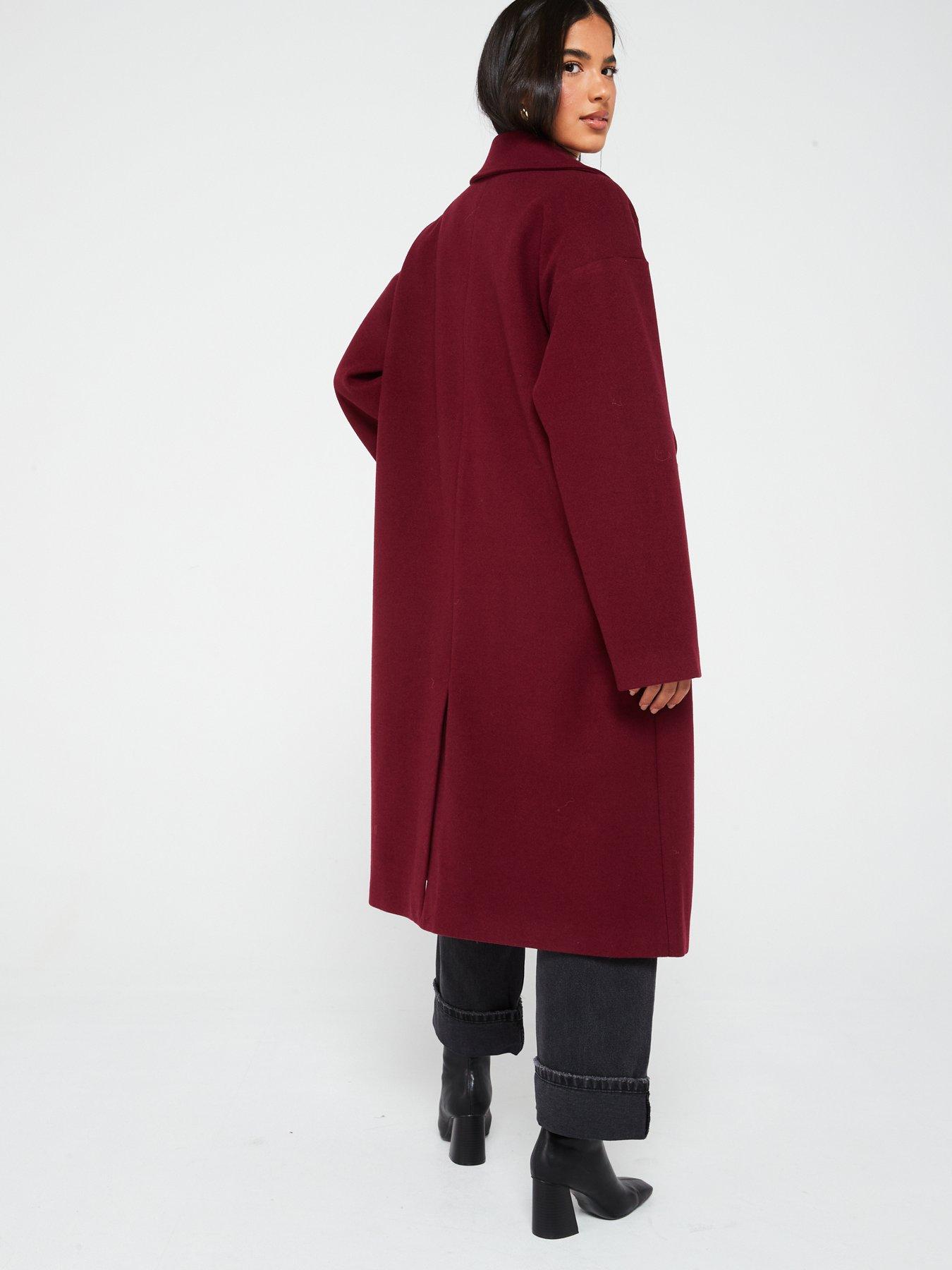 vero-moda-longline-coat-maroonstillFront