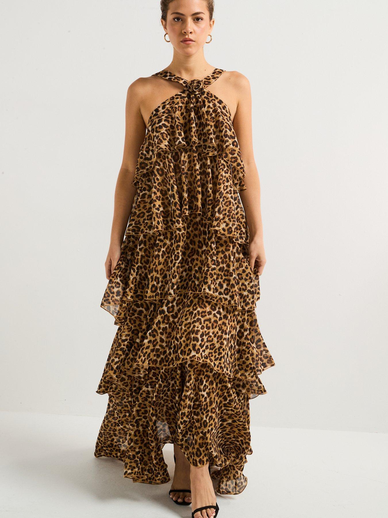 vero-moda-leopard-print-ruffle-halter-neck-maxi-dress-black-multiback