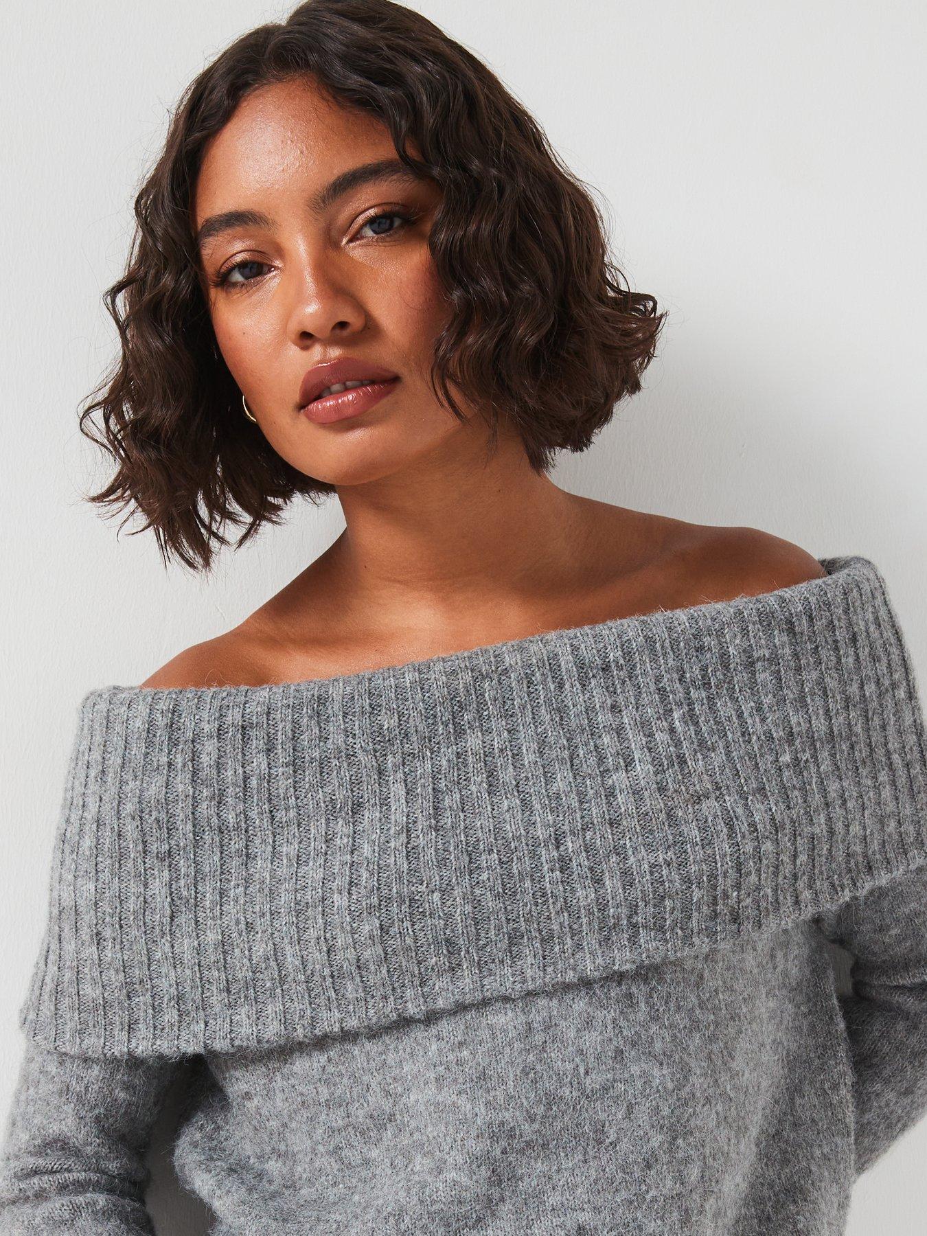 pieces-bardot-off-the-shoulder-jumper-greyoutfit