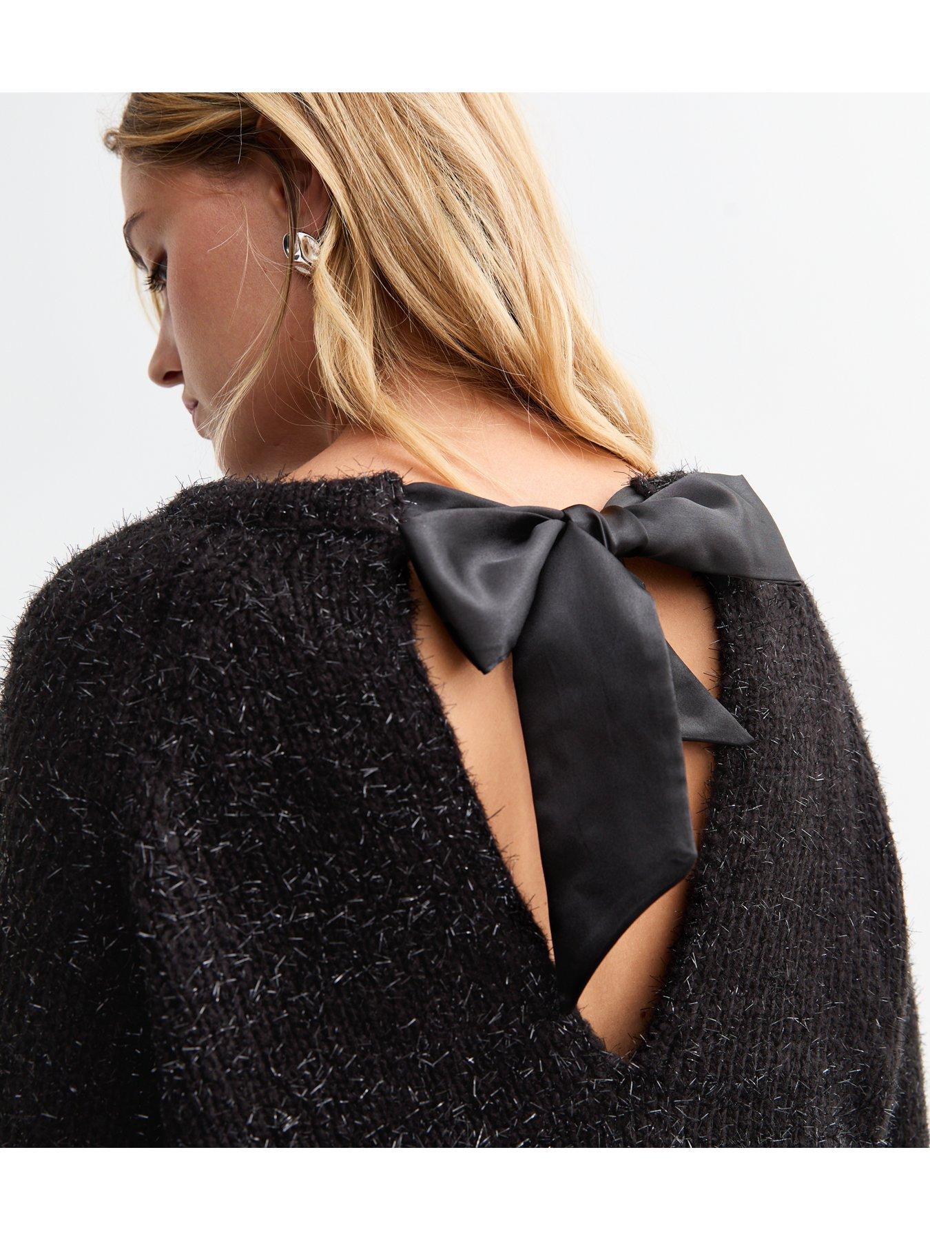 new-look-black-sparkle-bow-back-jumperoutfit