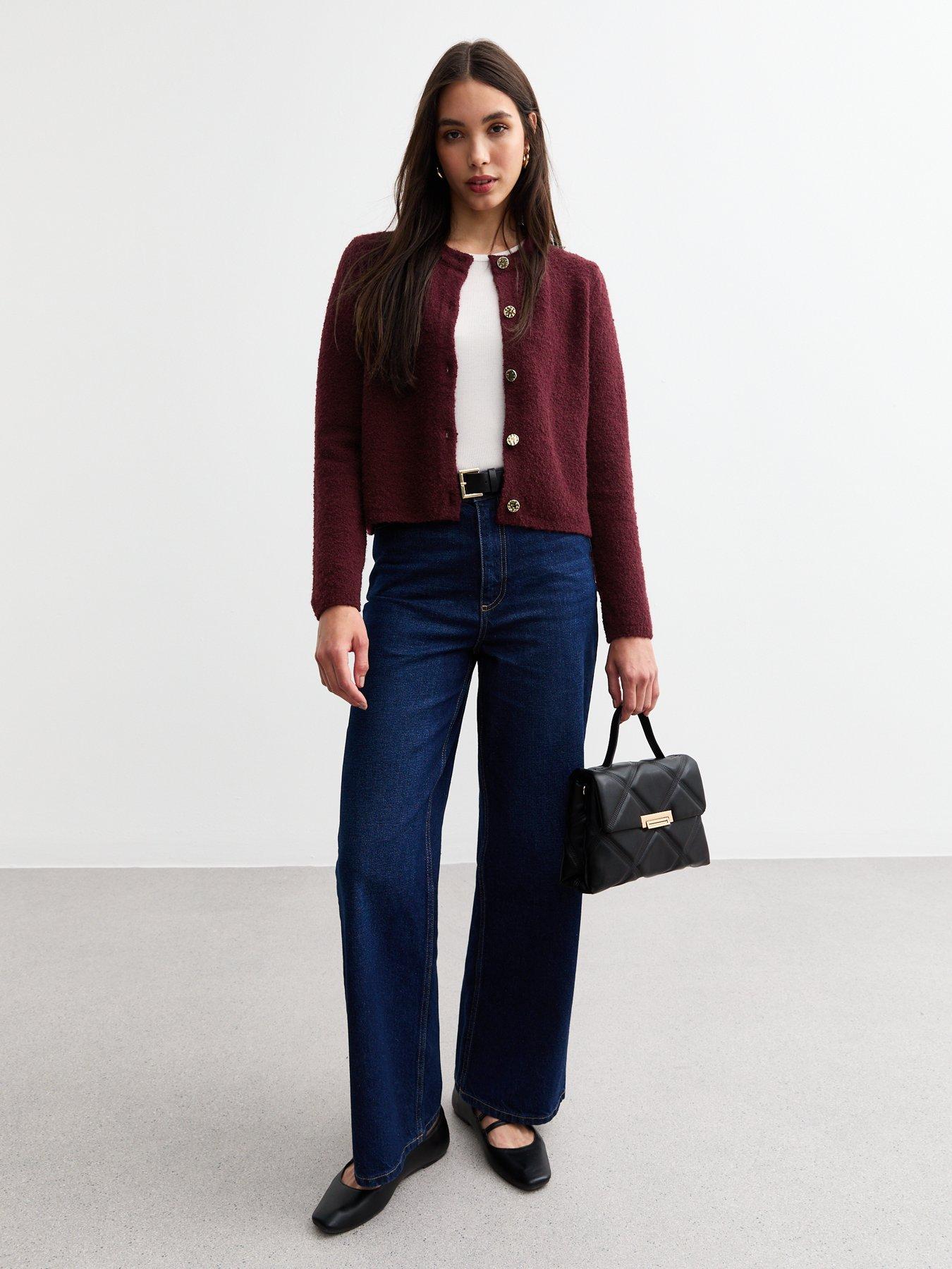 new-look-burgundy-buttoned-boucleacute-cardiganback