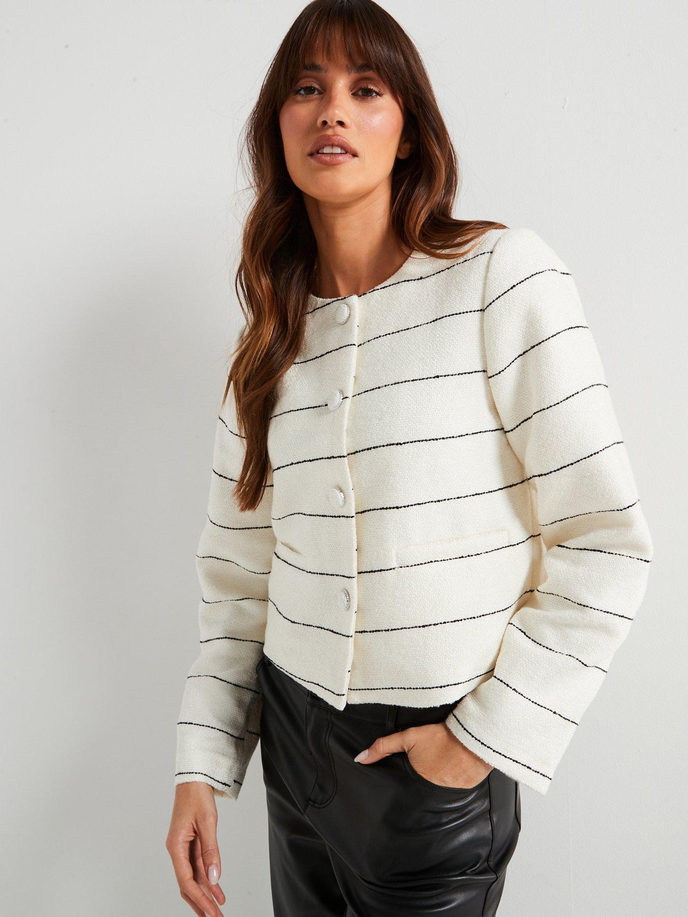 vila-long-sleeve-striped-jacket-white