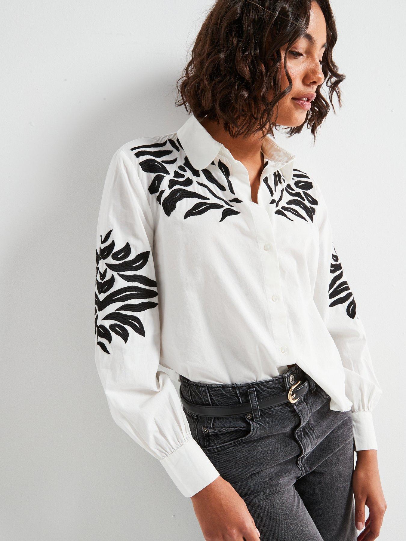 jdy-embroidered-shirt-whiteoutfit