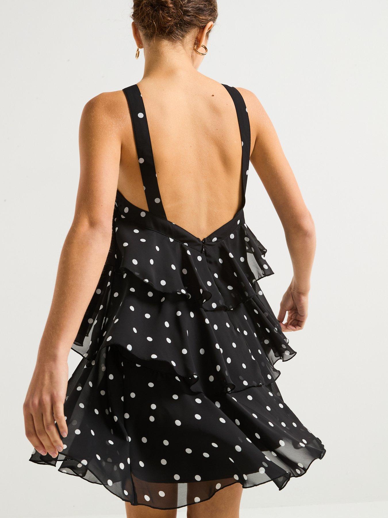 vero-moda-polka-dot-ruffle-hatler-neck-mini-dress--blackstillFront