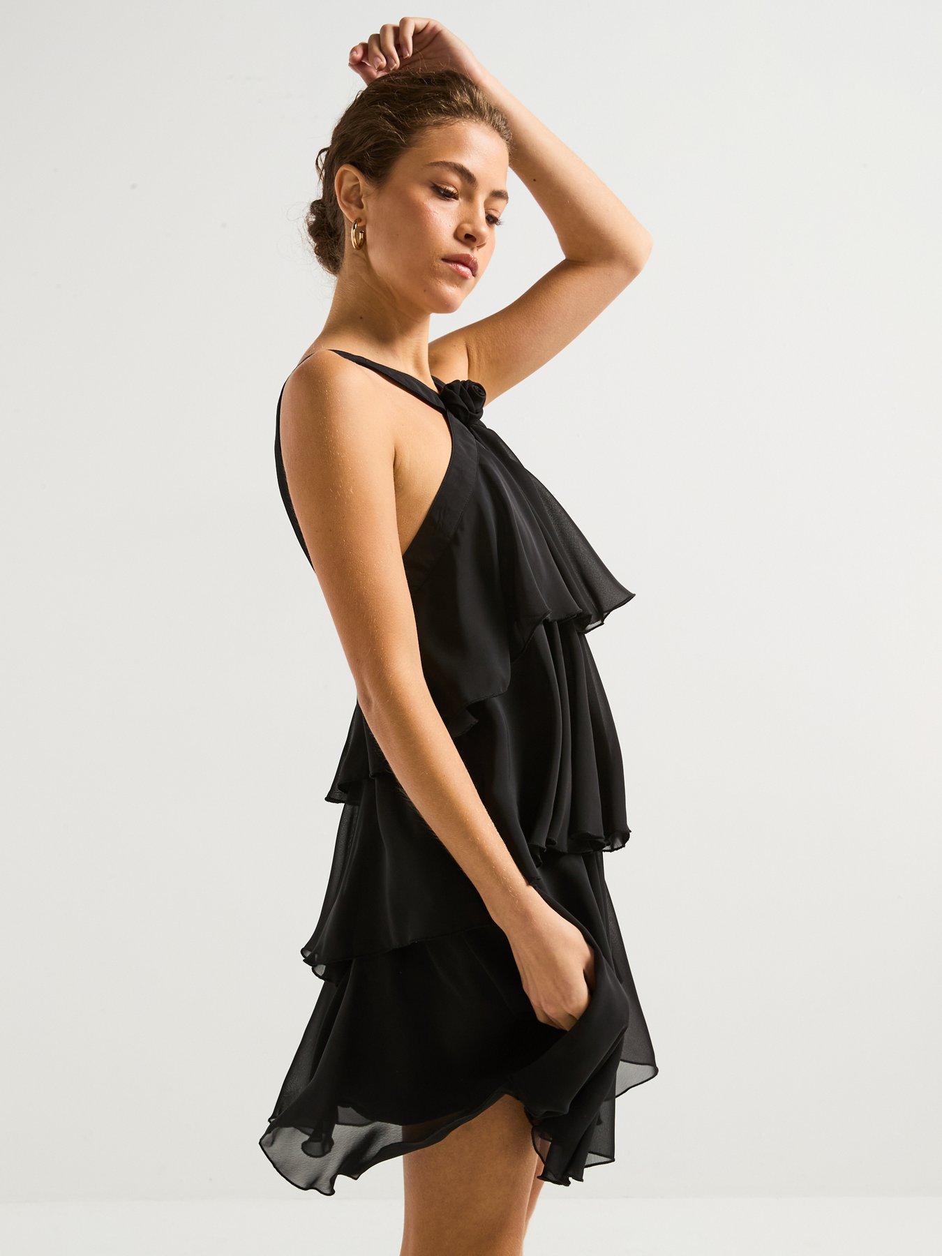 vero-moda-ruffle-halter-neck-mini-dress-blackoutfit