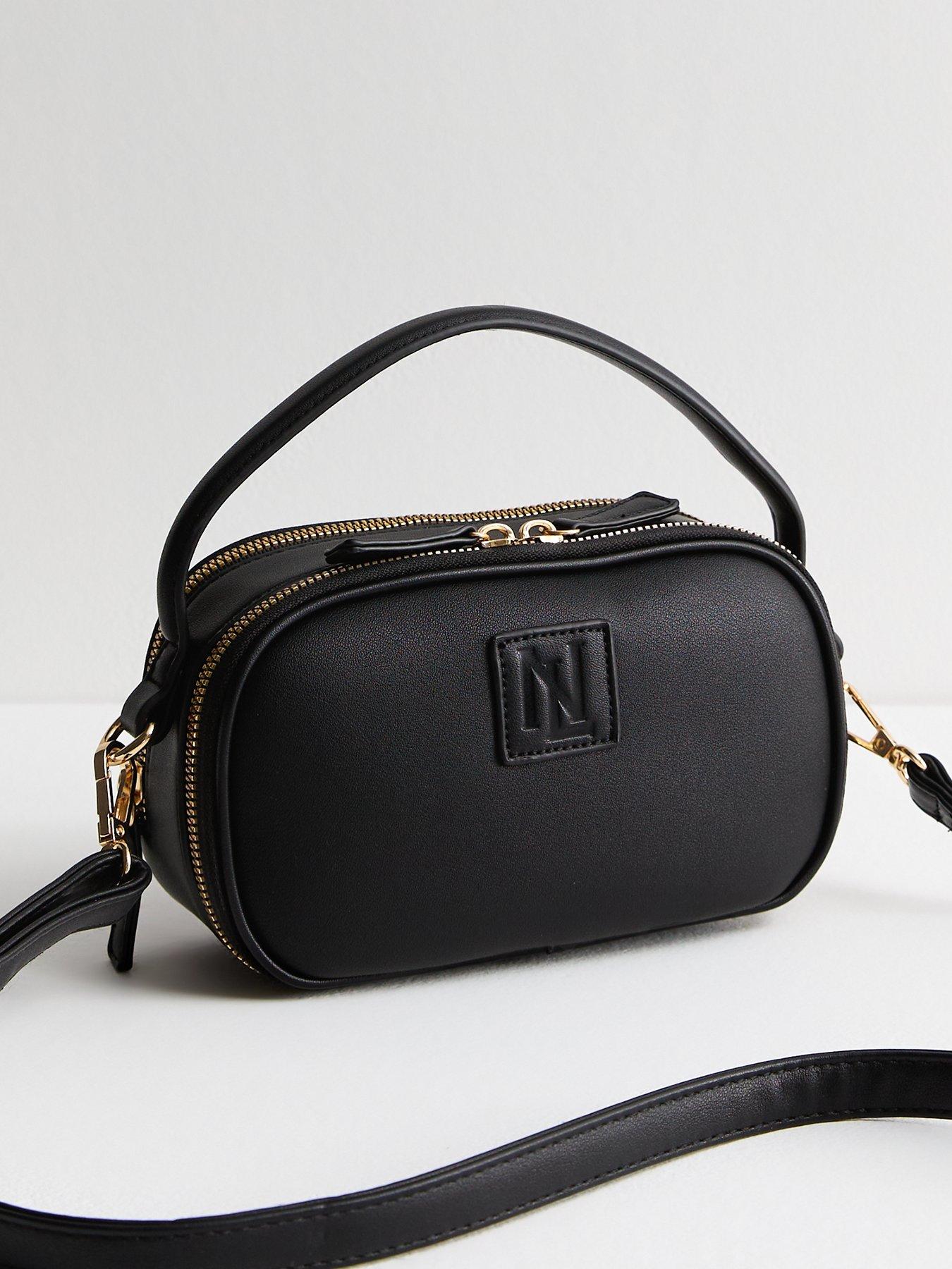 new-look-black-double-pocket-camera-crossbody-bagback