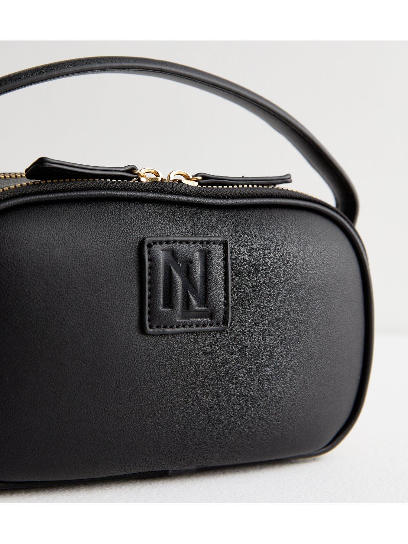 new-look-black-double-pocket-camera-crossbody-bagdetail