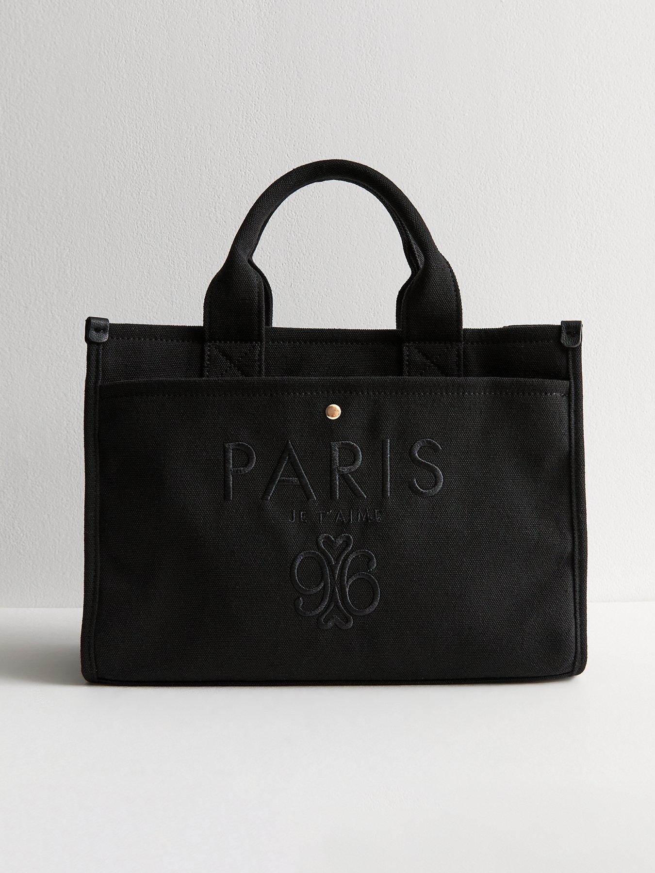 new-look-black-paris-embroidered-canvas-tote