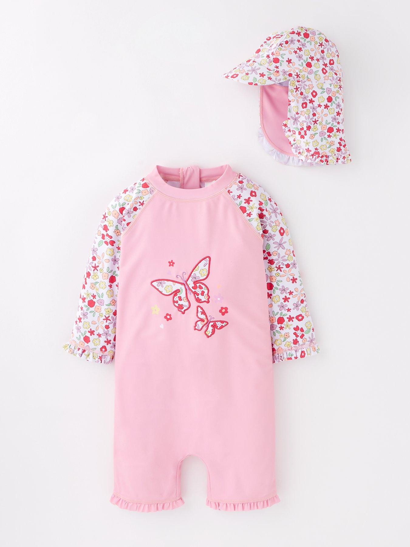Image 1 of 4 of Mini V by Very Girls Butterfly Sunsafe And Hat Set - Multi