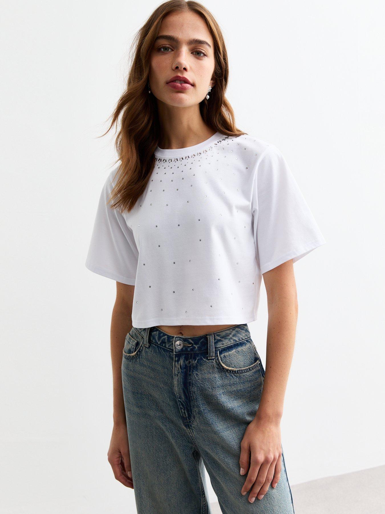 new-look-diamanteacute-cotton-blend-boxy-t-shirt-white