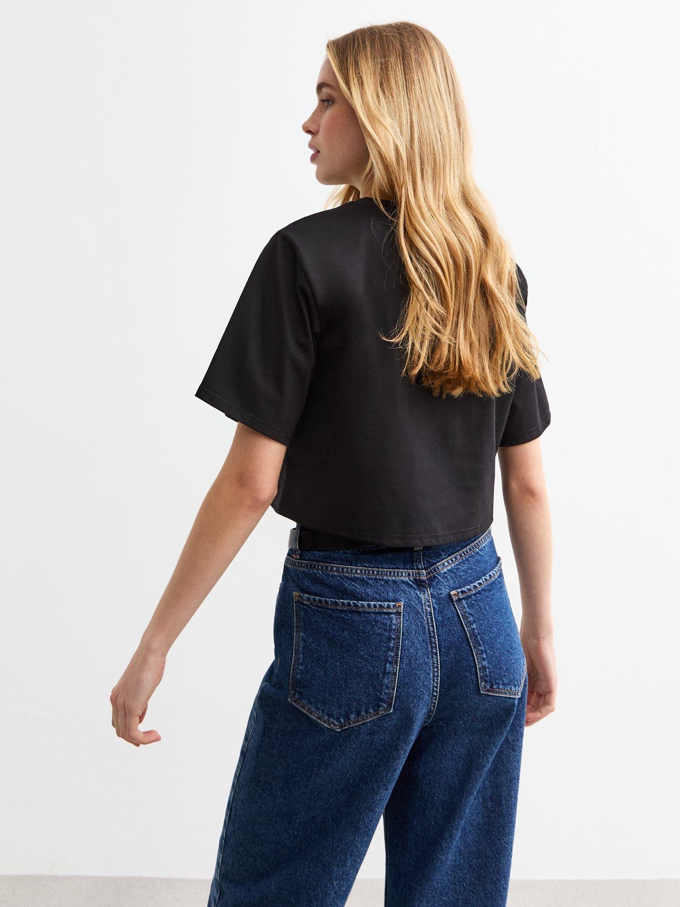 new-look-diamanteacute-cotton-blend-boxy-crop-t-shirt-blackstillFront