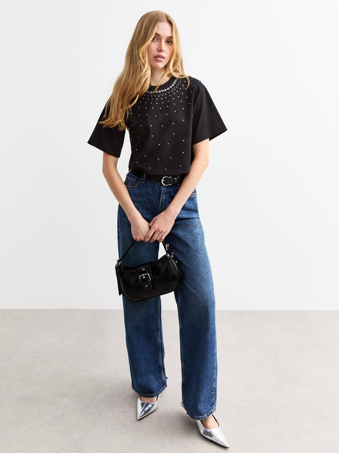 new-look-diamanteacute-cotton-blend-boxy-crop-t-shirt-blackback