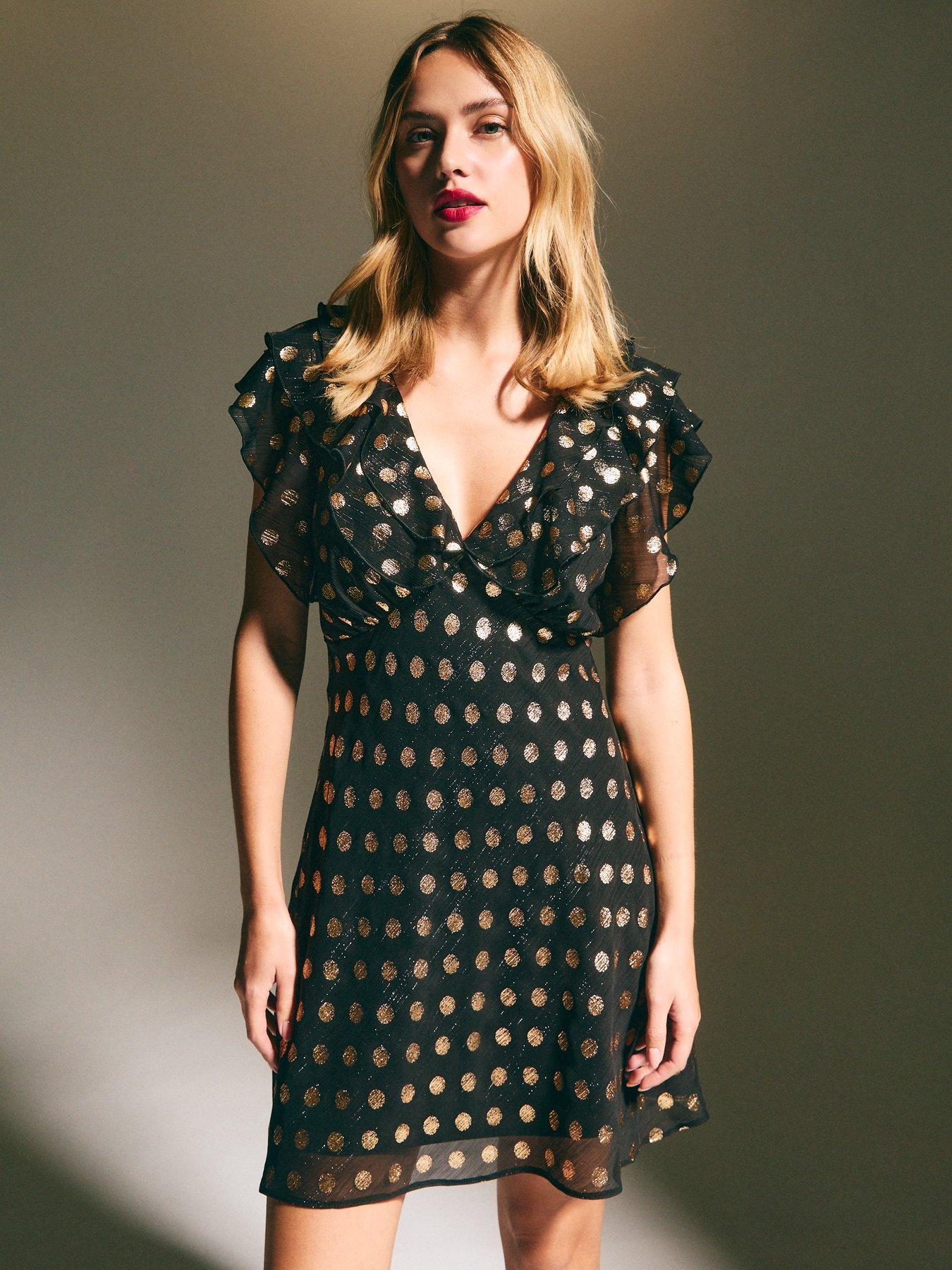 new-look-foil-polka-dot-ruffled-chiffon-mini-dress-printdetail