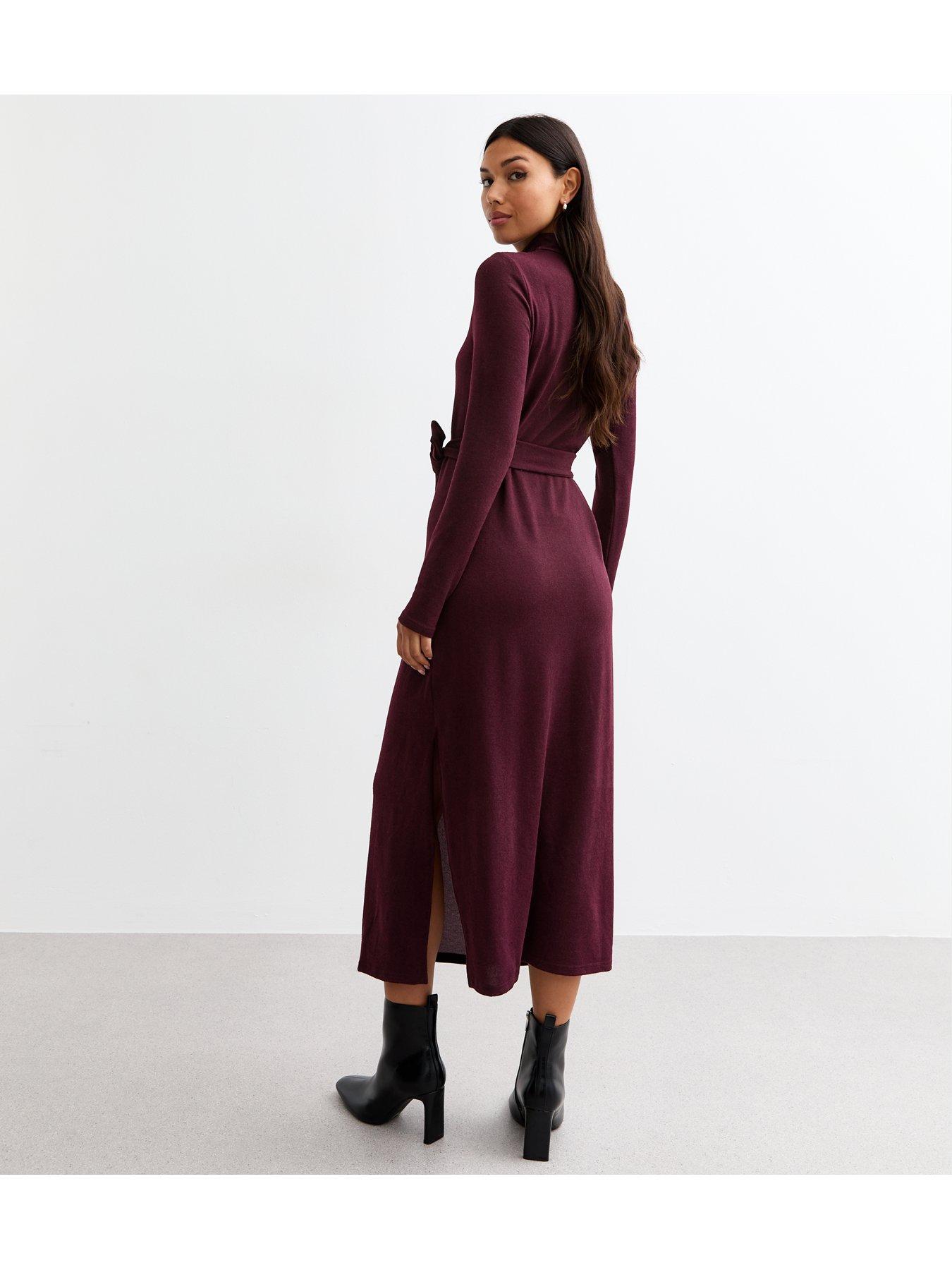 new-look-burgundy-soft-touch-slit-hem-roll-neck-midi-dressstillFront