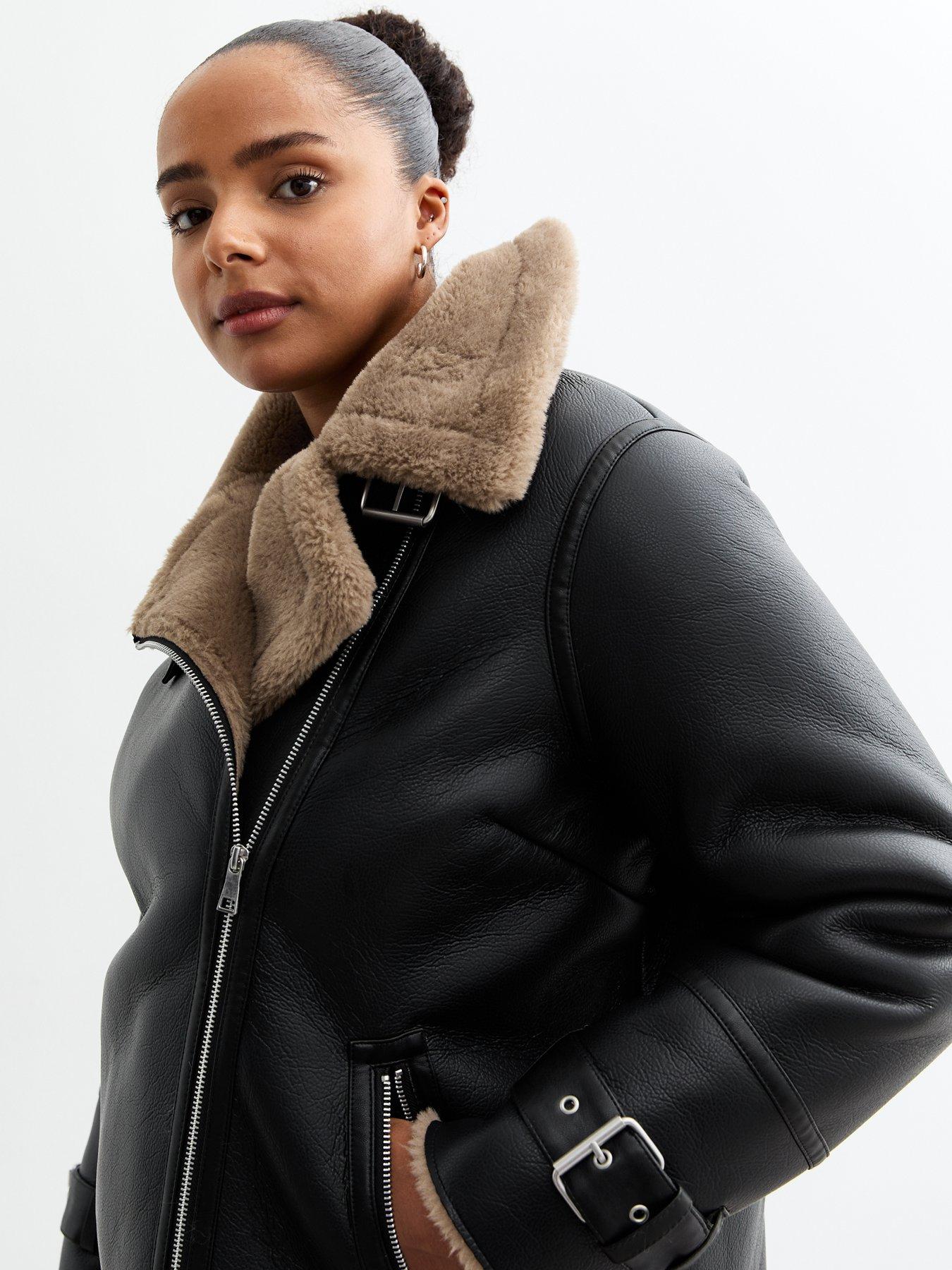 new-look-curves-black-faux-shearling-aviator-jacketdetail