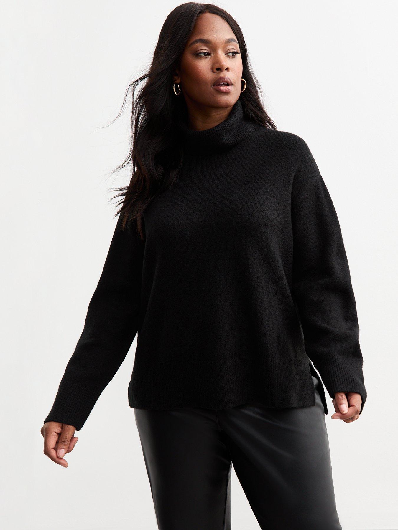 new-look-curve-slit-hem-roll-neck-jumper-black