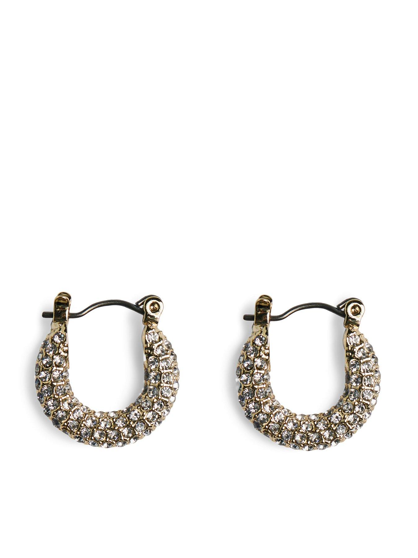 pieces-diamonte-hoop-earrings-gold