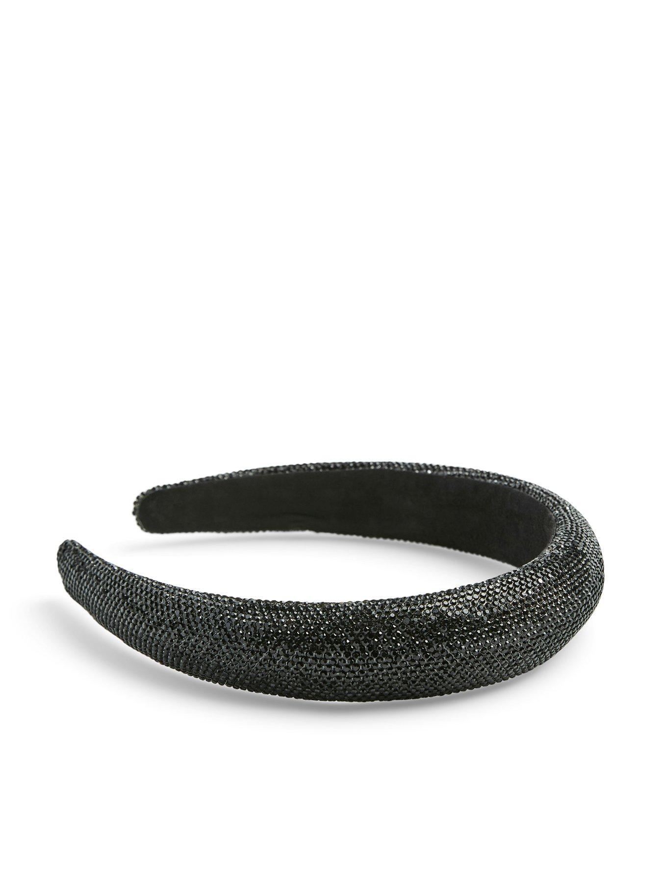 pieces-diamonte-headband-black