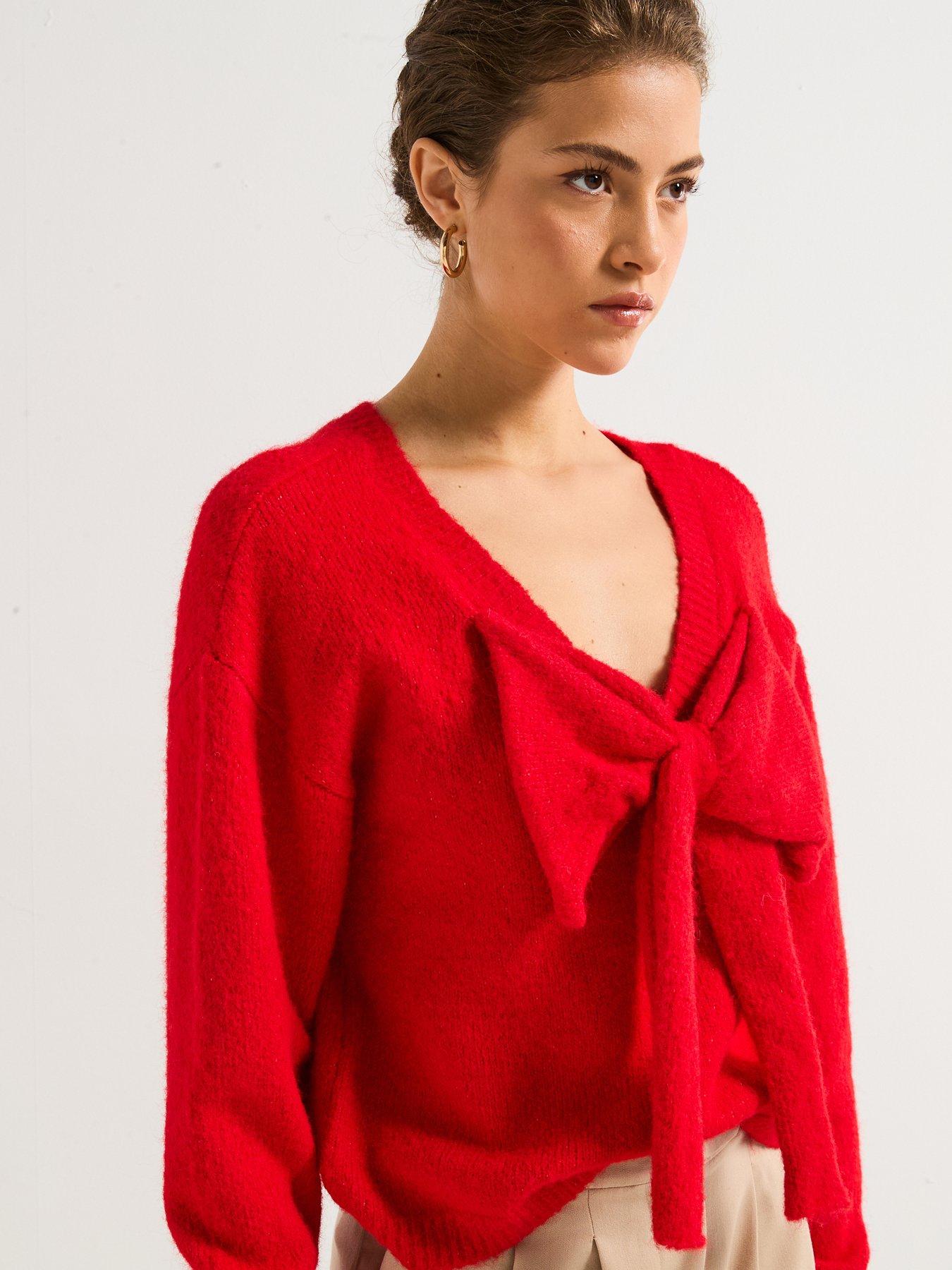 pieces-reversible-bow-detail-jumper-redoutfit