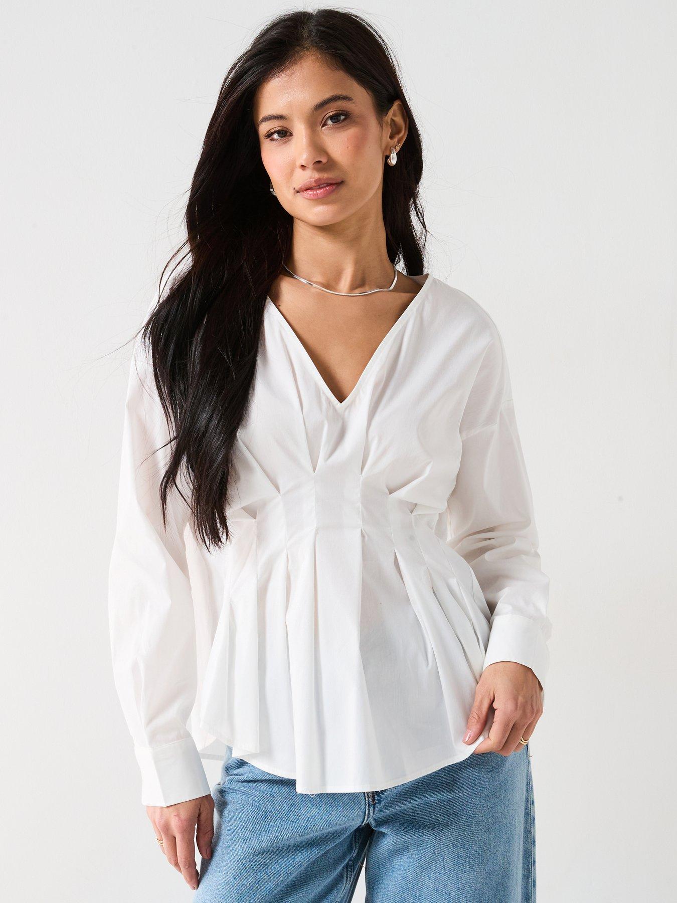 vila-v-neck-long-sleeve-shirt-white