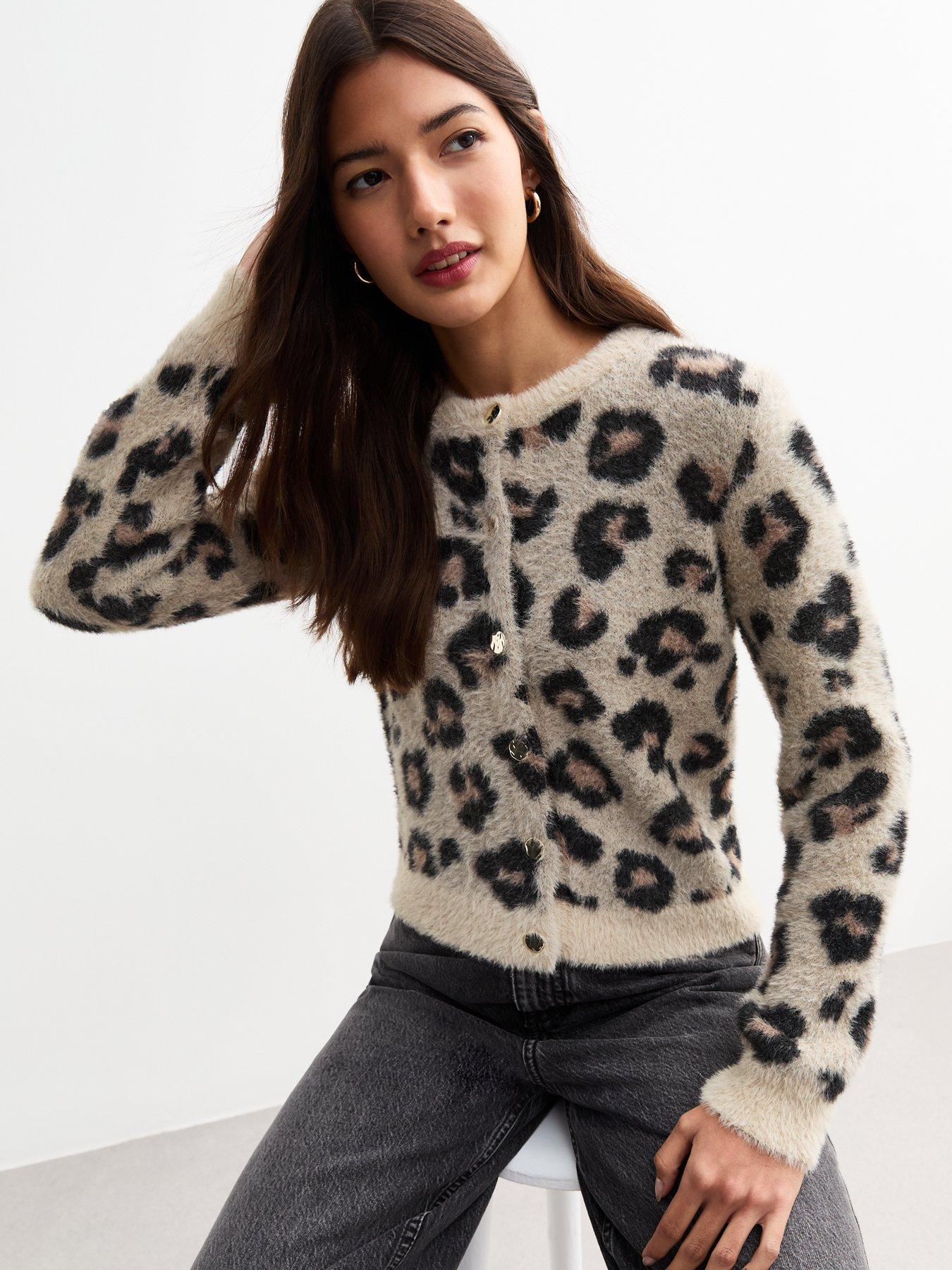 new-look-brown-brushed-leopard-pattern-cardigan