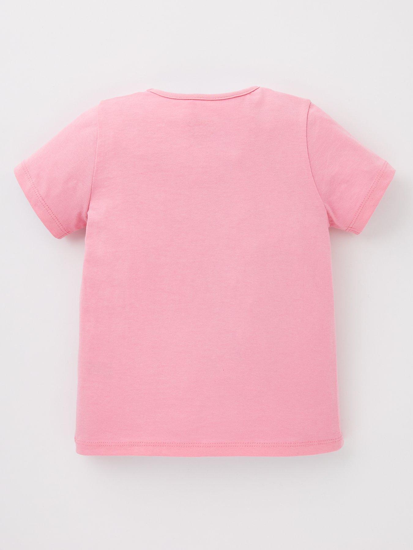 Image 2 of 3 of Everyday Girls Short Sleeve Dolphin T-Shirt - Pink