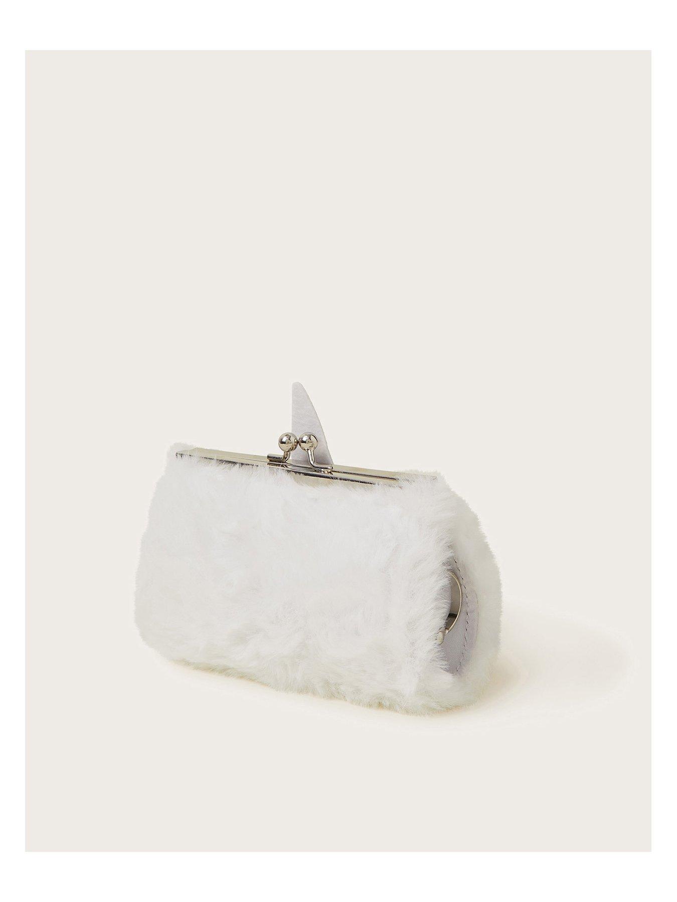 Image 2 of 4 of Monsoon Girls Fluffy Unicorn Mini Bag - White