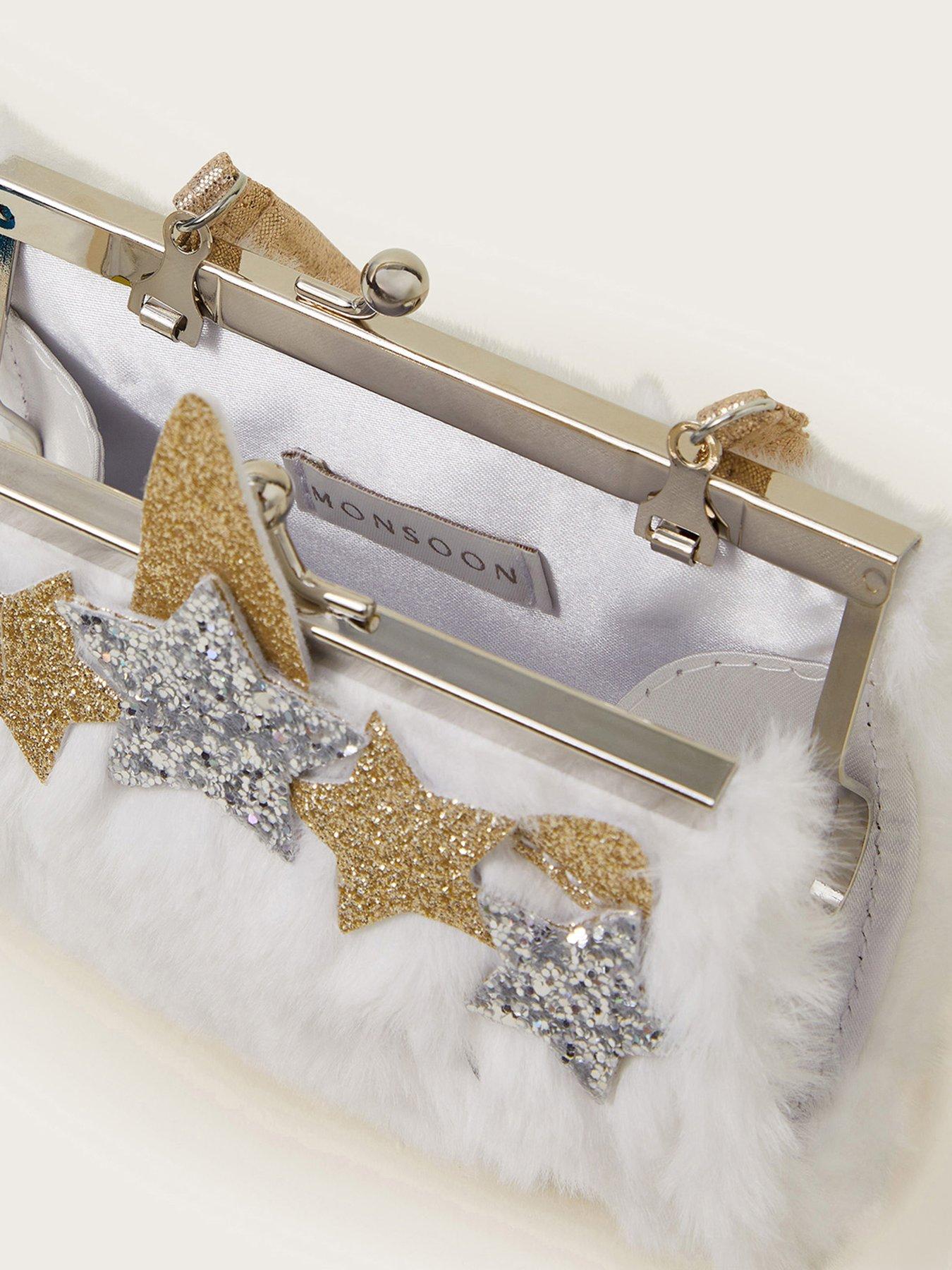 Image 4 of 4 of Monsoon Girls Fluffy Unicorn Mini Bag - White