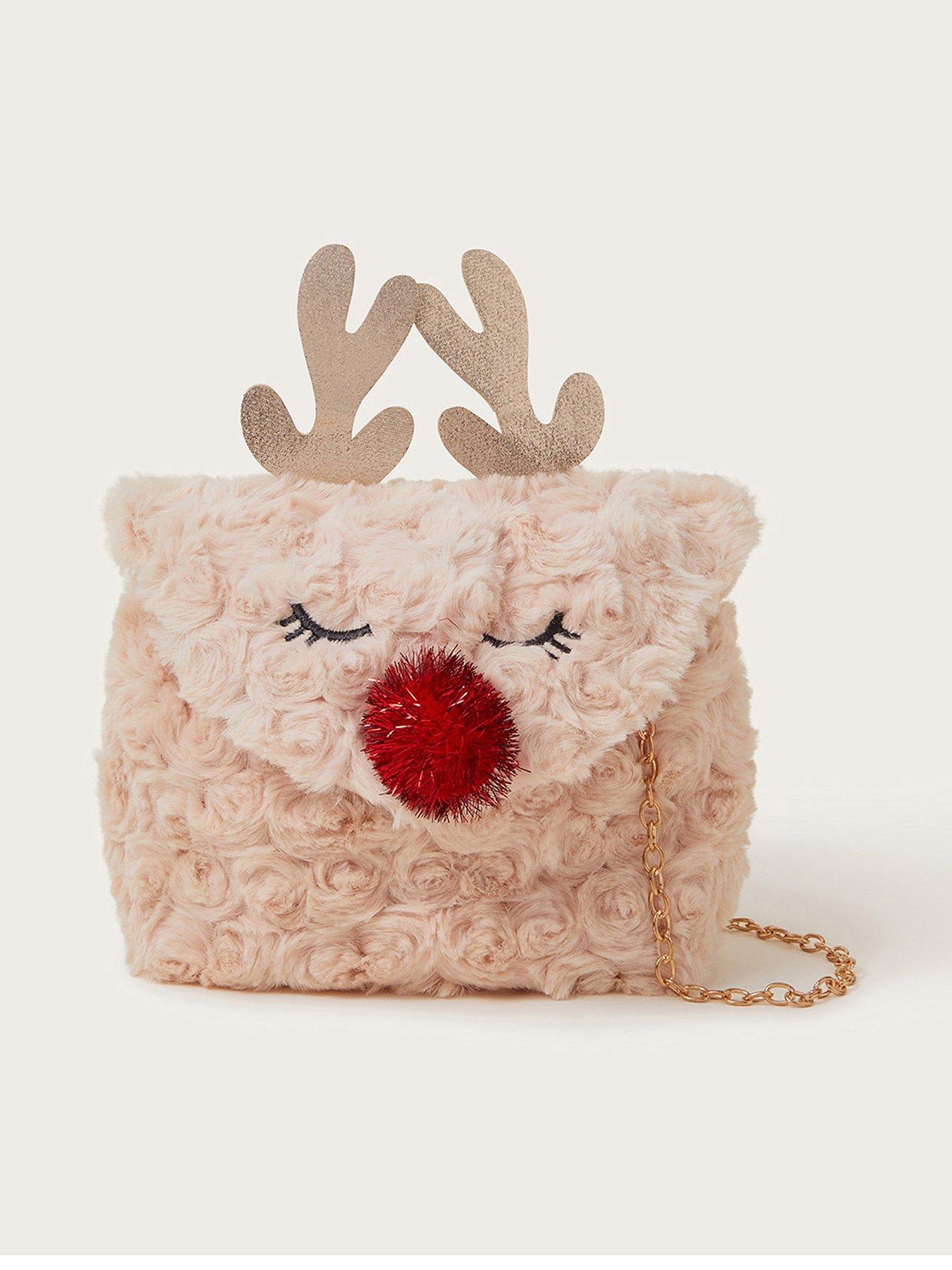 monsoon-girls-fluffy-christmas-reindeer-bag-multi