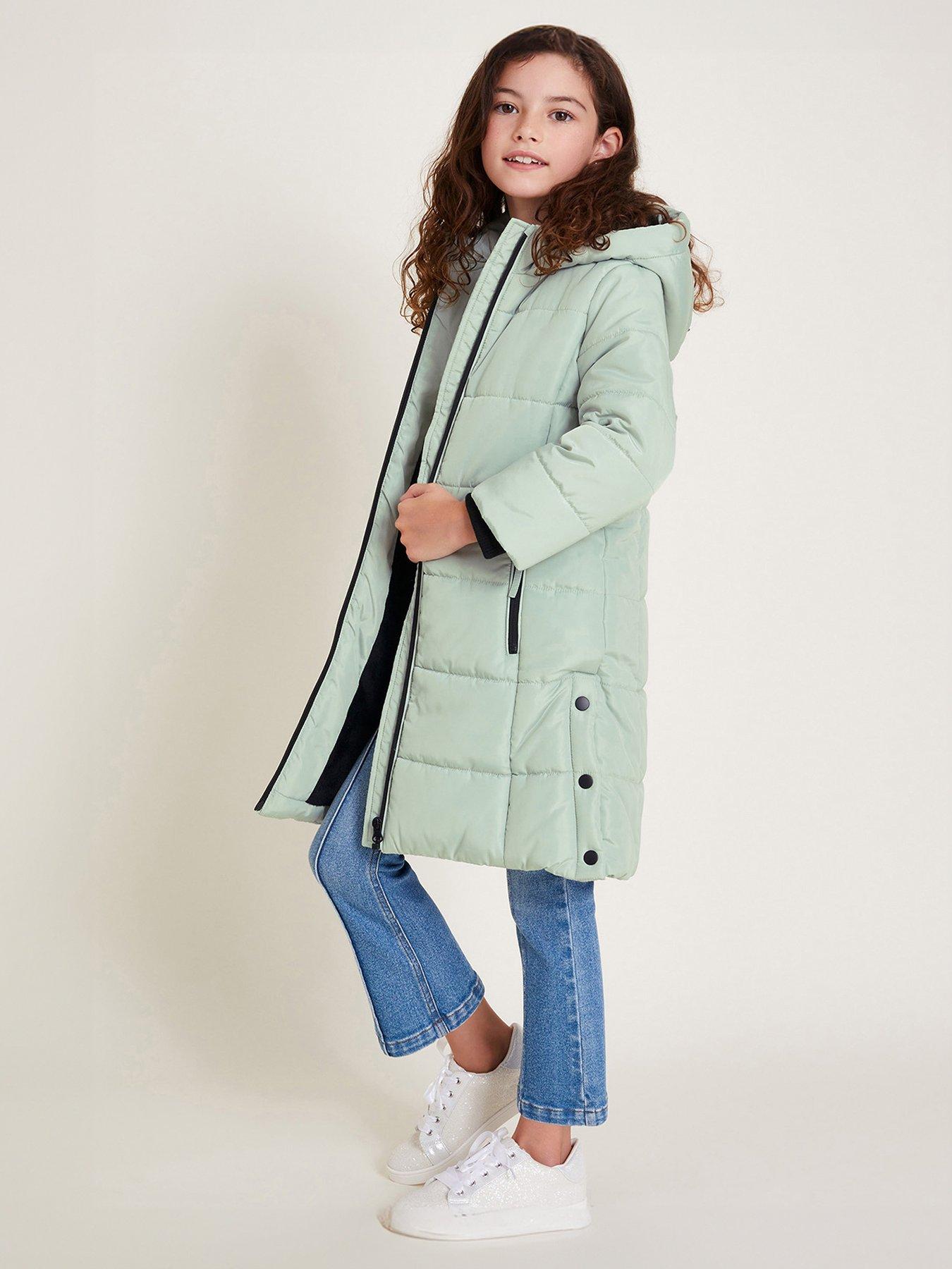 Girls longline padded coat on sale