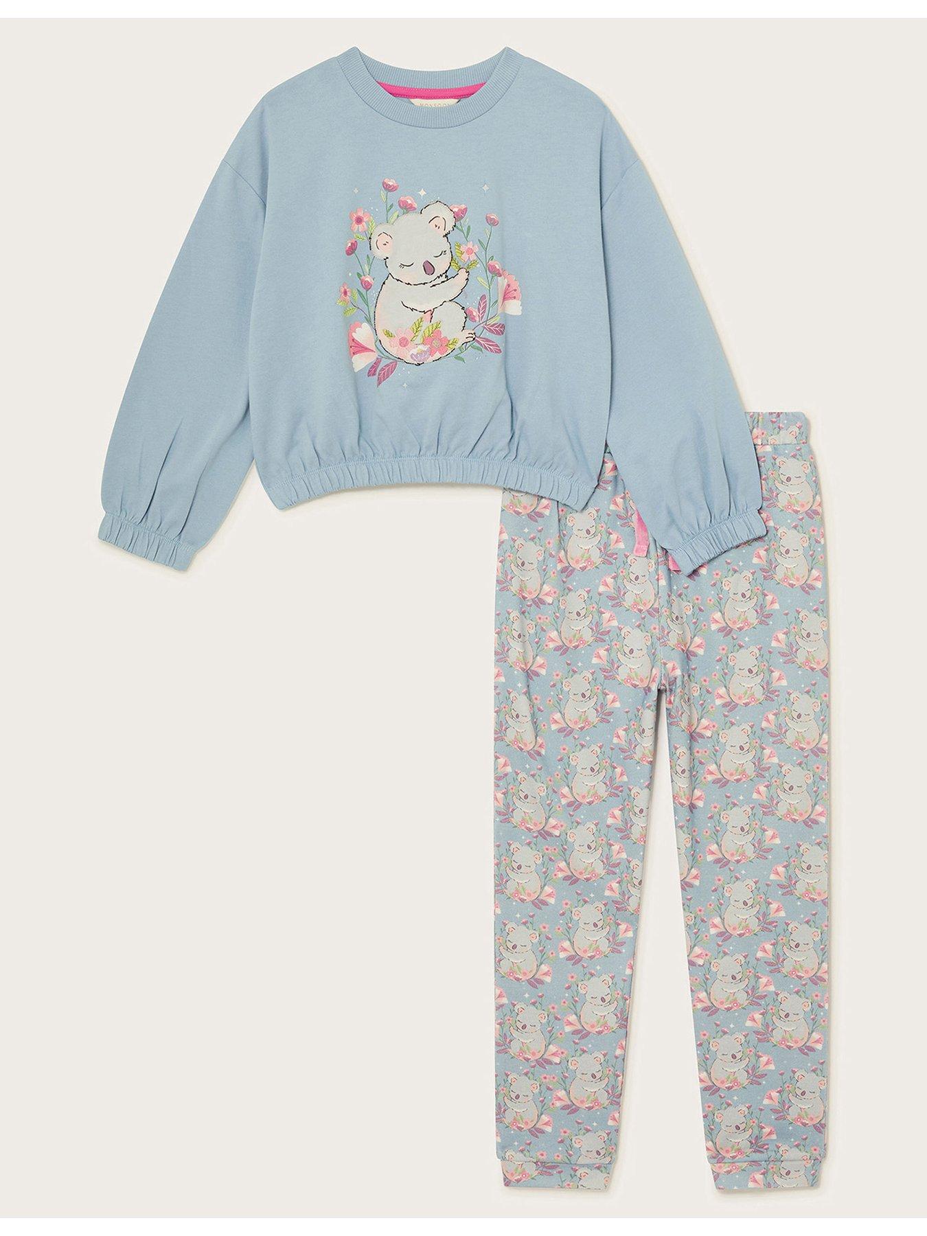 monsoon-girls-koala-brush-back-pyjamas-bluefront