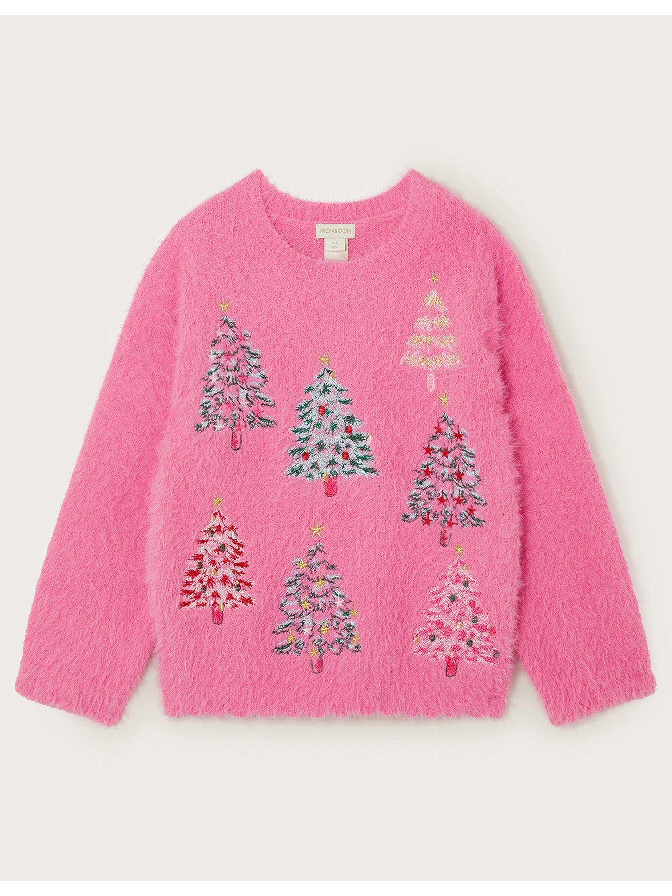 monsoon-girls-embroidered-christmas-tree-jumper-pink