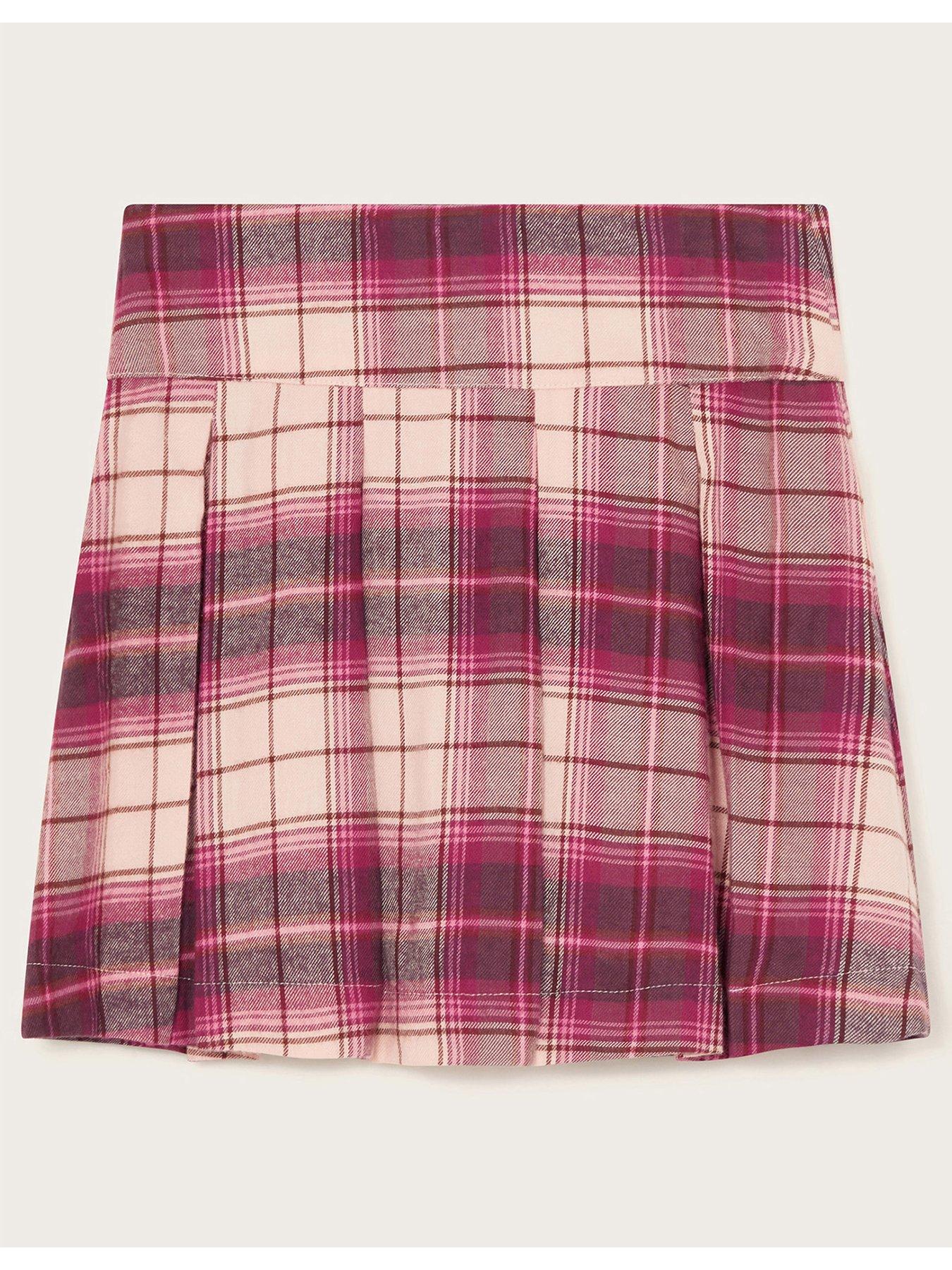 monsoon-girls-pleated-tartan-skort-pinkback