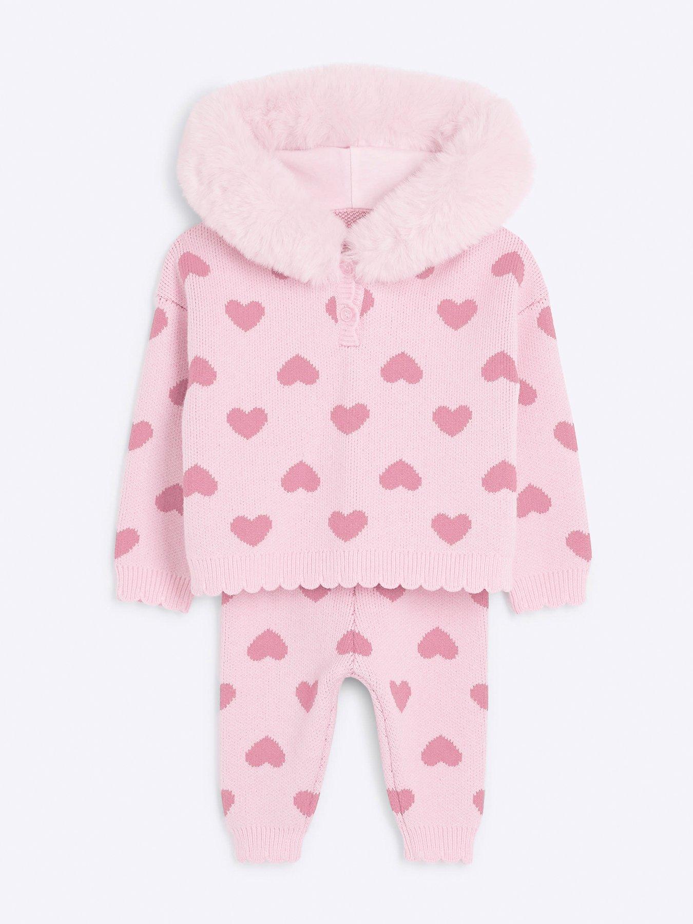 river-island-baby-baby-girl-heart-knit-hooded-poncho-set-pinkstillFront