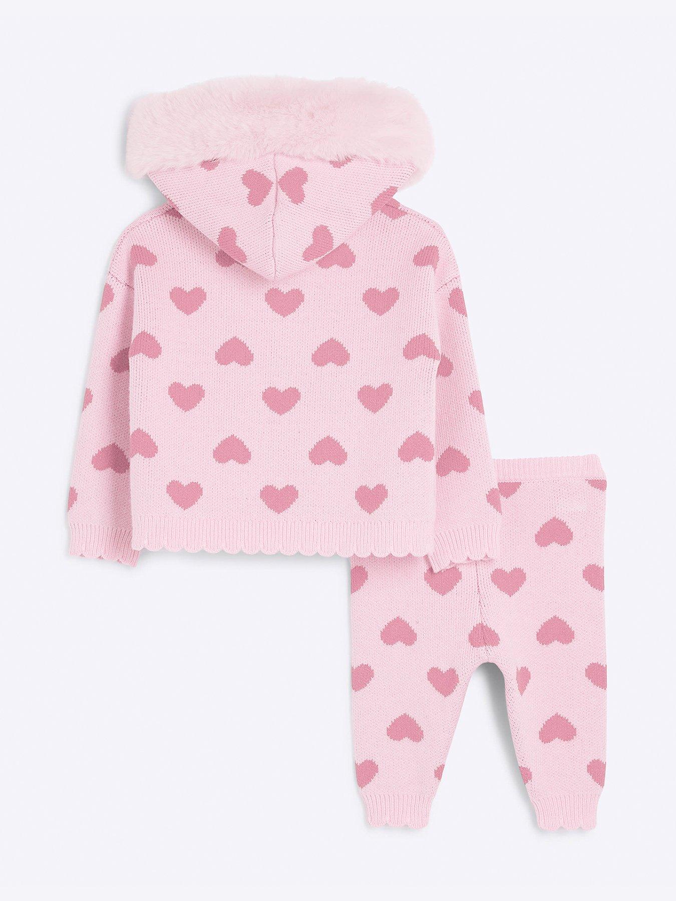 river-island-baby-baby-girl-heart-knit-hooded-poncho-set-pinkback