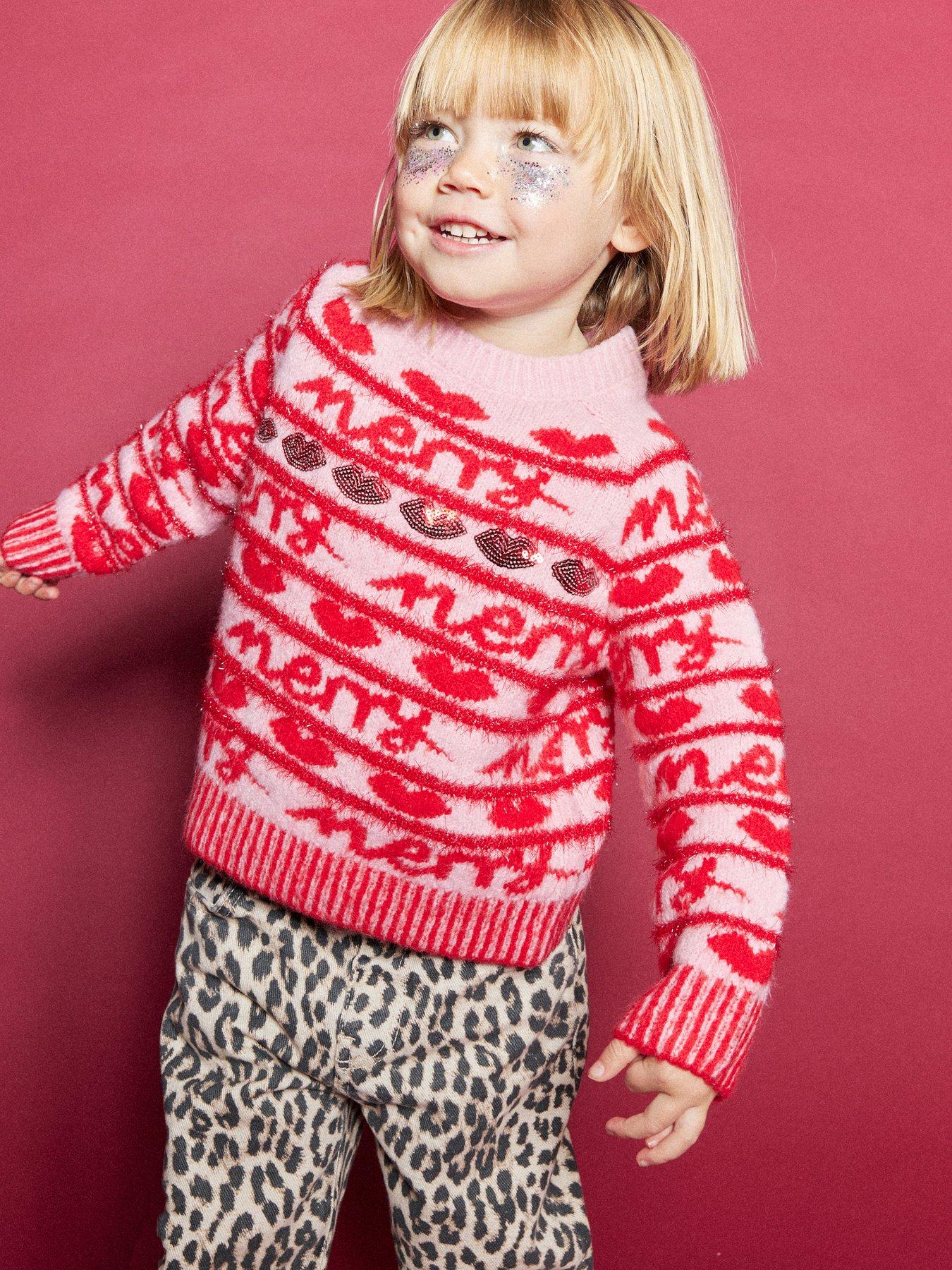 river-island-mini-mini-girl-merry-lips-fairisle-christmas-jumper-pink