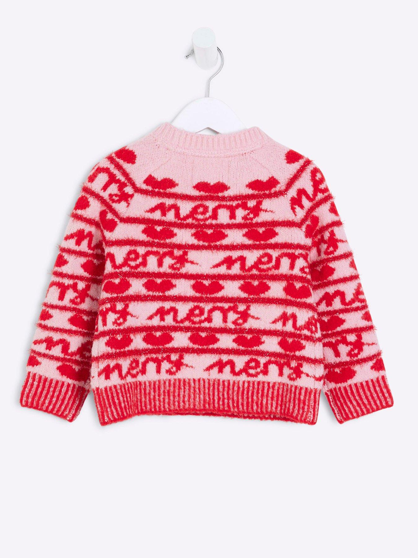 river-island-mini-mini-girl-merry-lips-fairisle-christmas-jumper-pinkoutfit