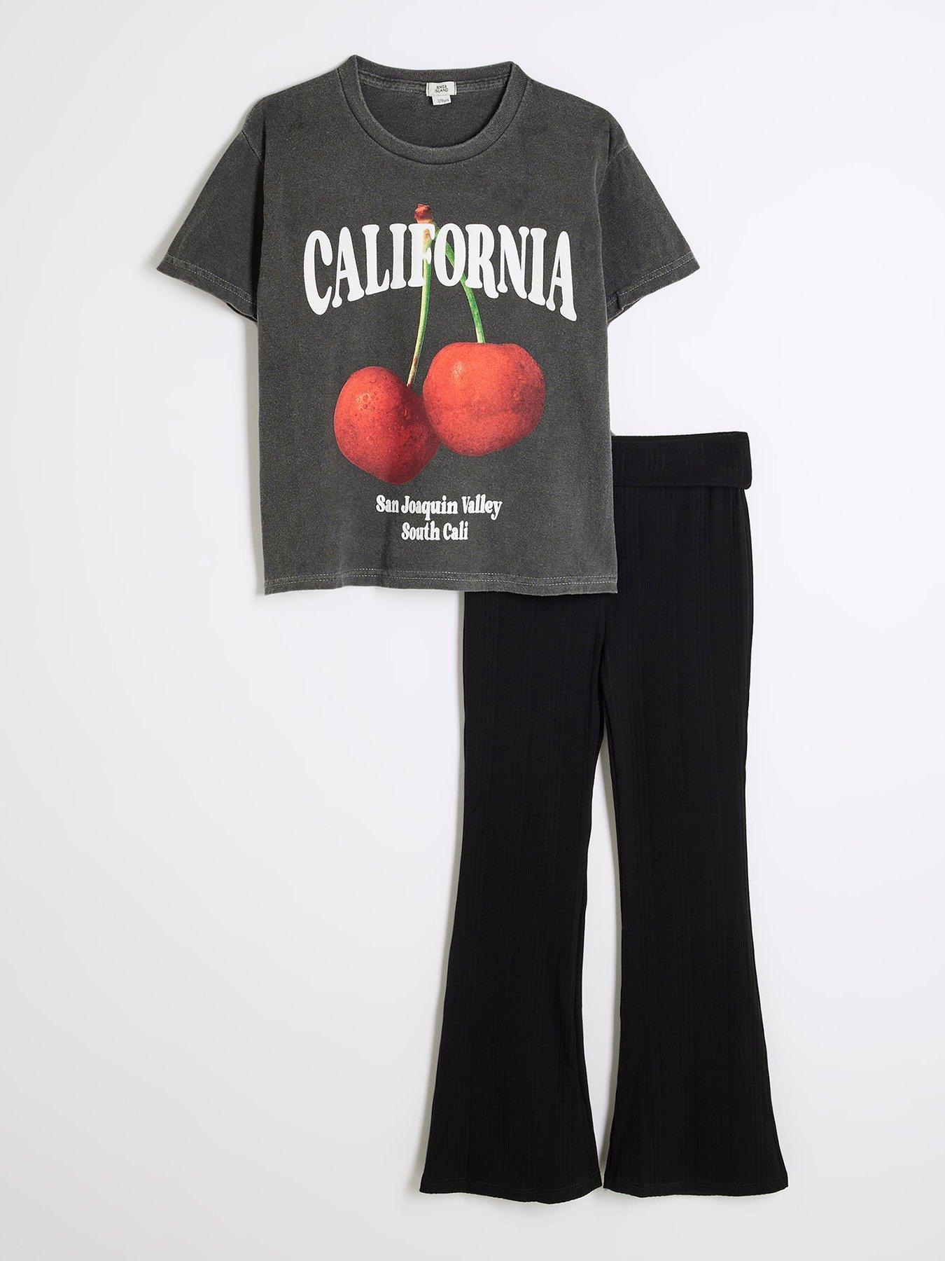 river-island-older-girl-cherry-tee-and-kickflare-grey