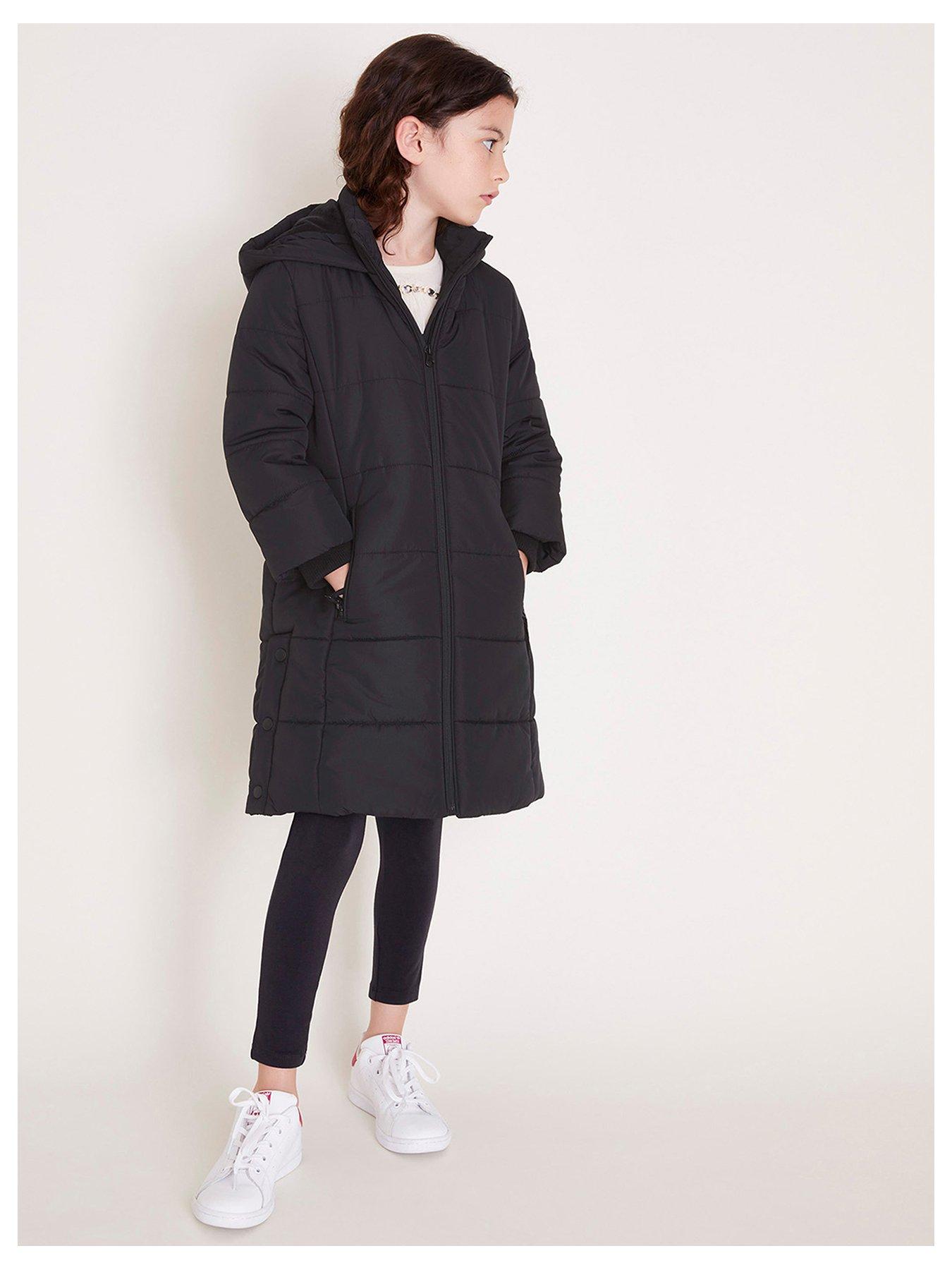 monsoon-girls-hooded-longline-padded-coat-blackfront